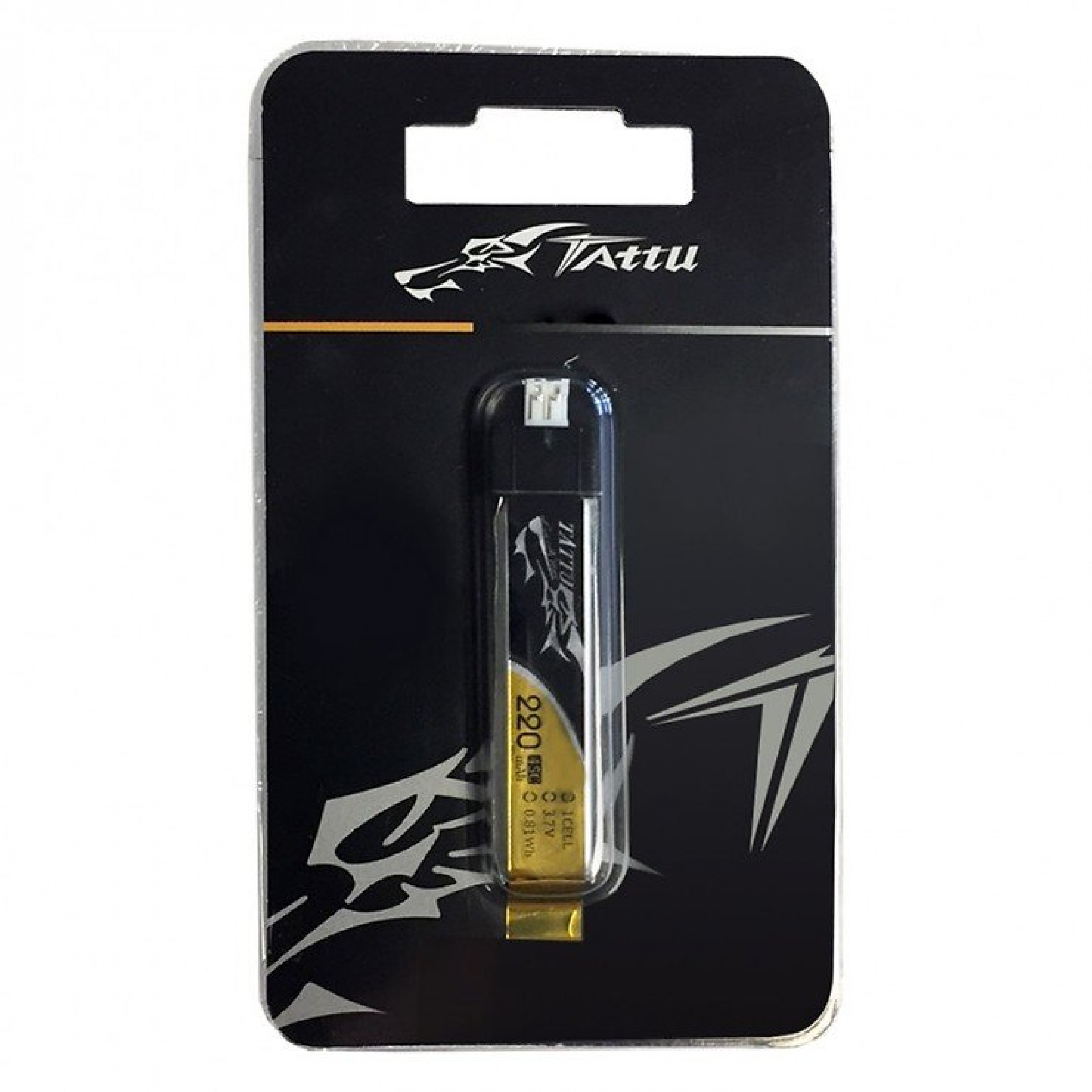 Tattu 220mah 3.7V 45C 1s1p Lipo Batterie Pack mit Eflite Stecker (1 pcs/pack)