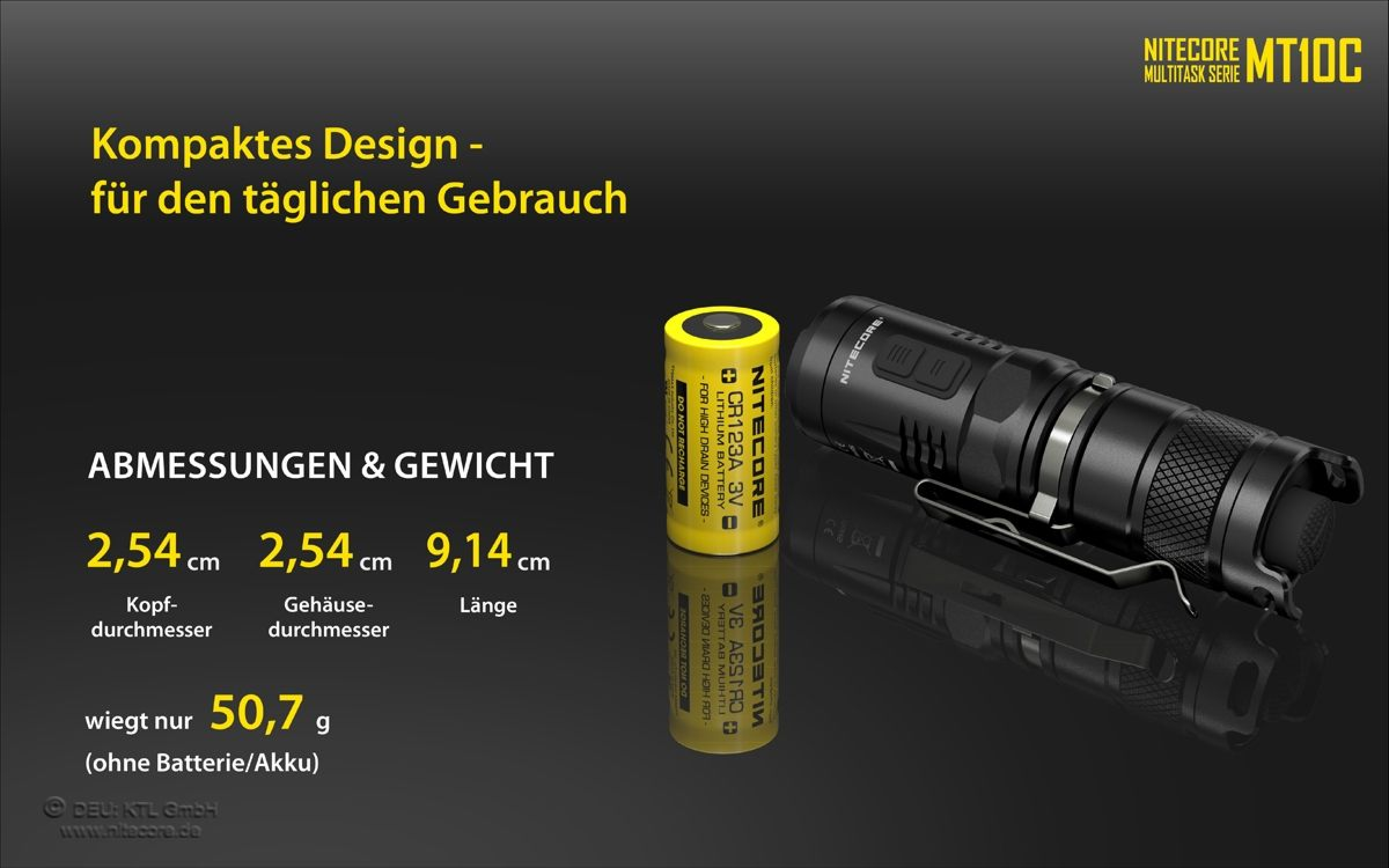 Nitecore Taschenlampe MT10C - 480 Lumen