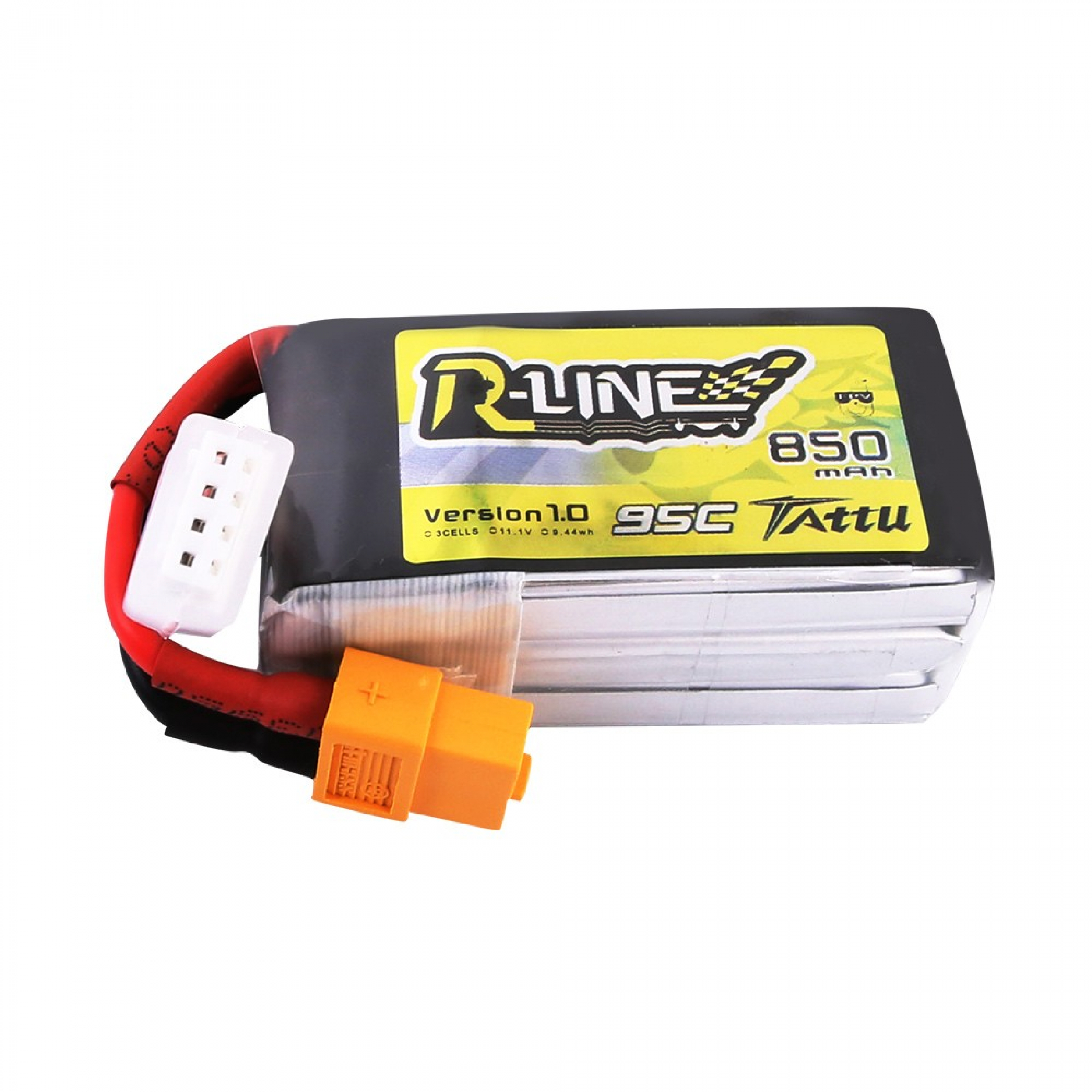 Tattu R-Line 850 mAh 3S1P 95C 11,1 V Lipo-Akku mit XT60-Stecker