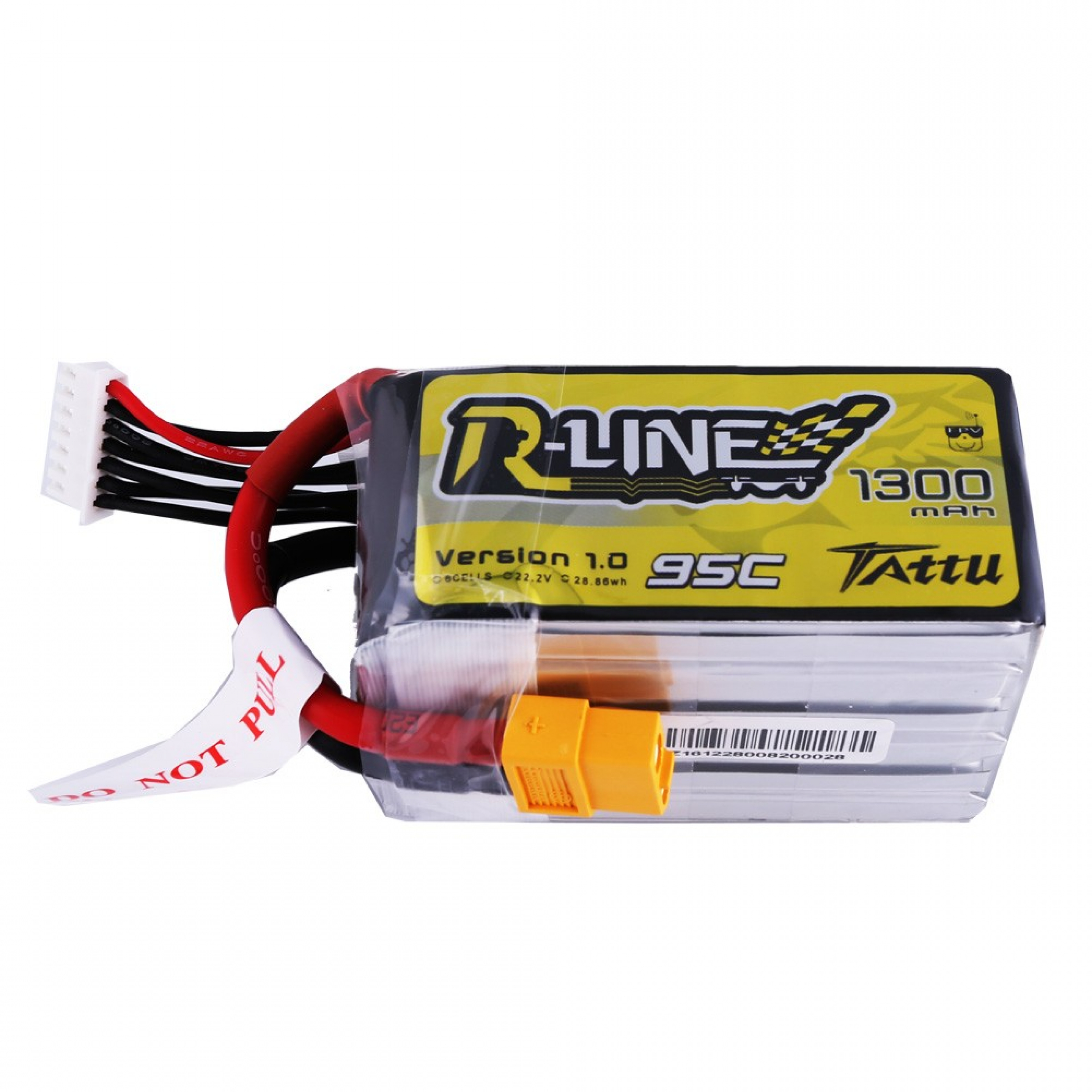 Tattu R-Line 1300mAh 95C 6S1P Lipo-Akku mit XT60-Stecker