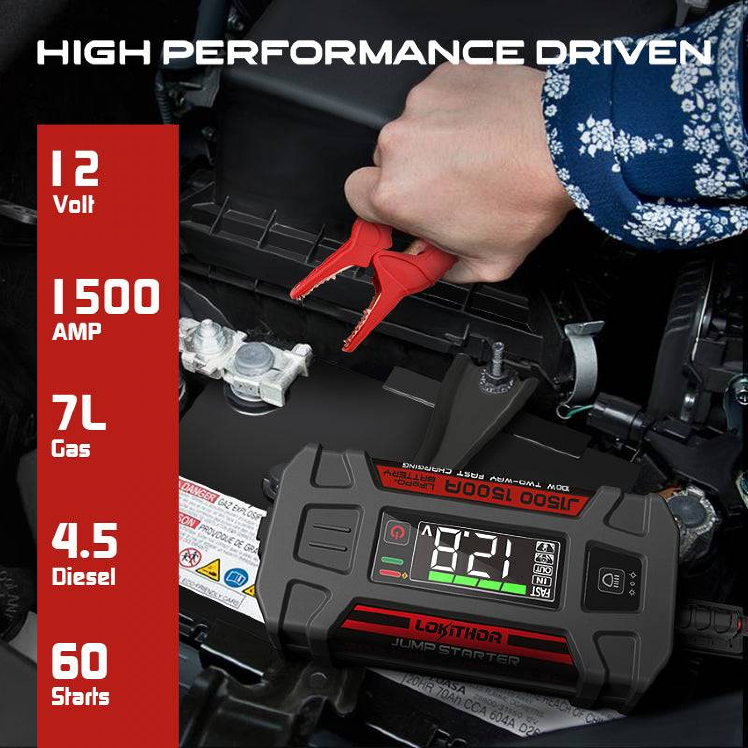Lokithor J1500 Jumpstarter 12V 1500A