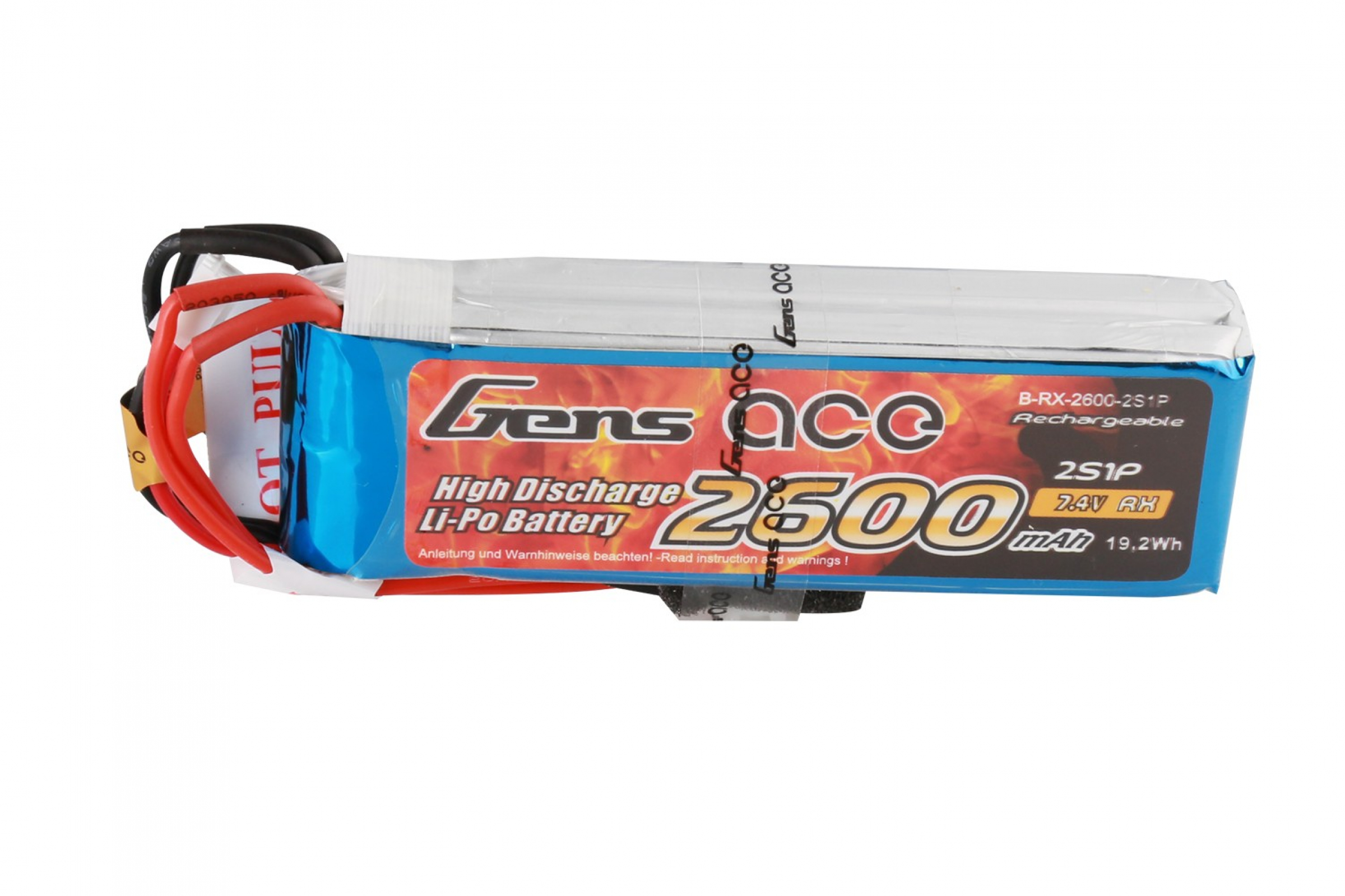 Grepow Akku 7.4v 2600mah Lipo 2S JST-XHR Balance Stecker und Futaba