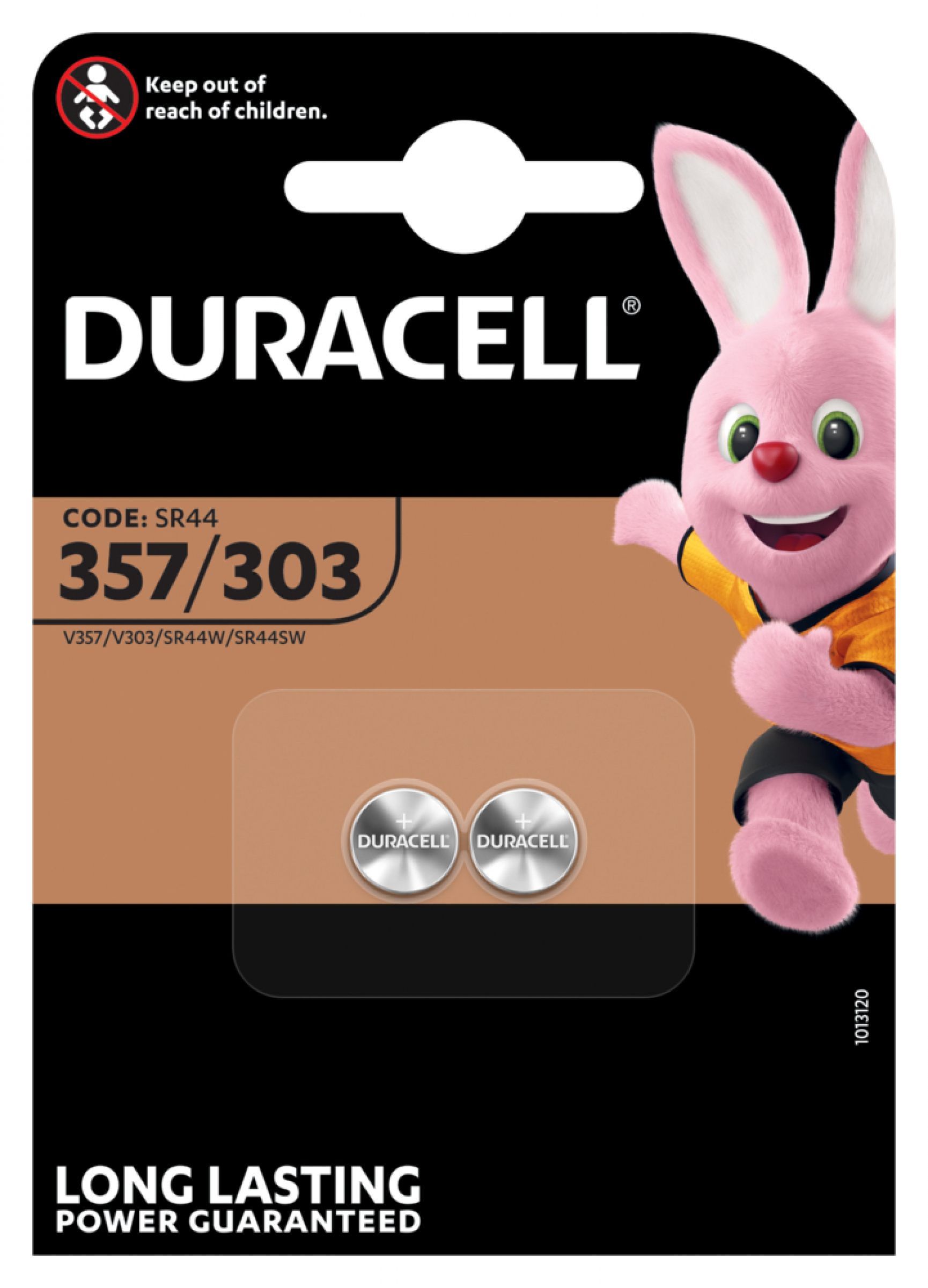 Duracell Uhrenknopfzelle 357 / 303 SR44 SR1154W 2er Blister
