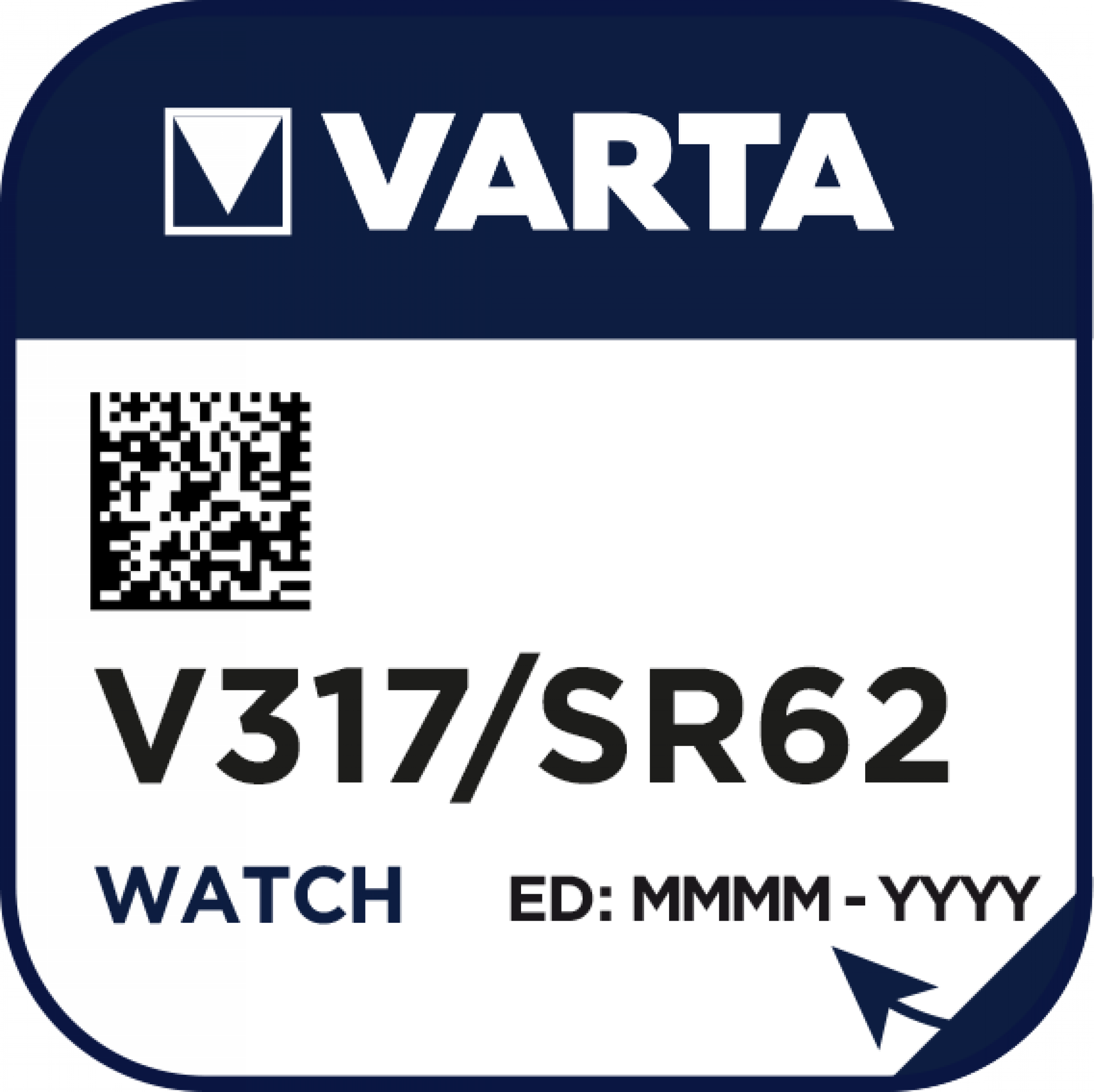 VARTA V317 Silberoxid Uhrenbatterie 1er Miniblister