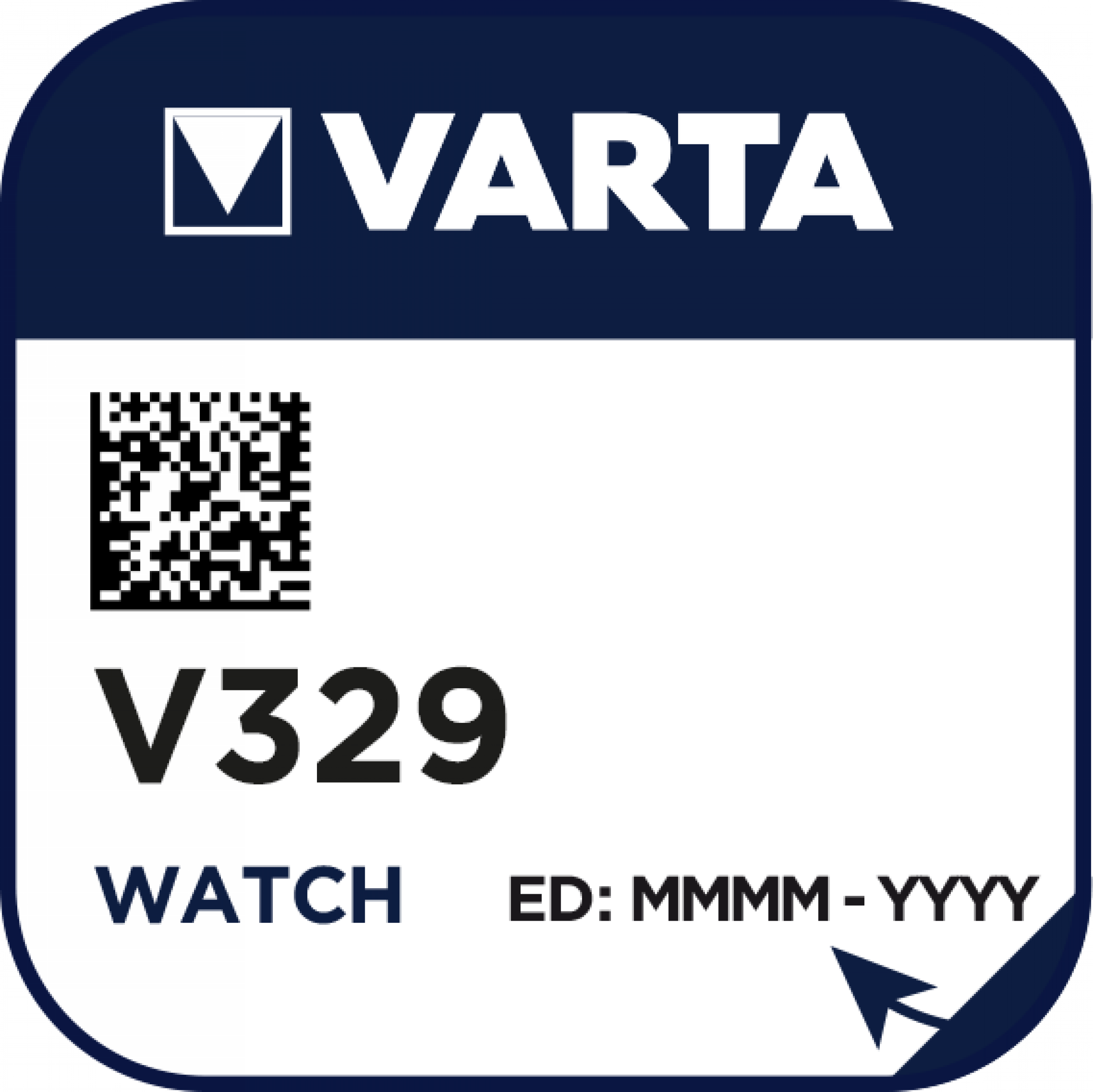 VARTA V329 Silberoxid Uhrenbatterie 1er Miniblister