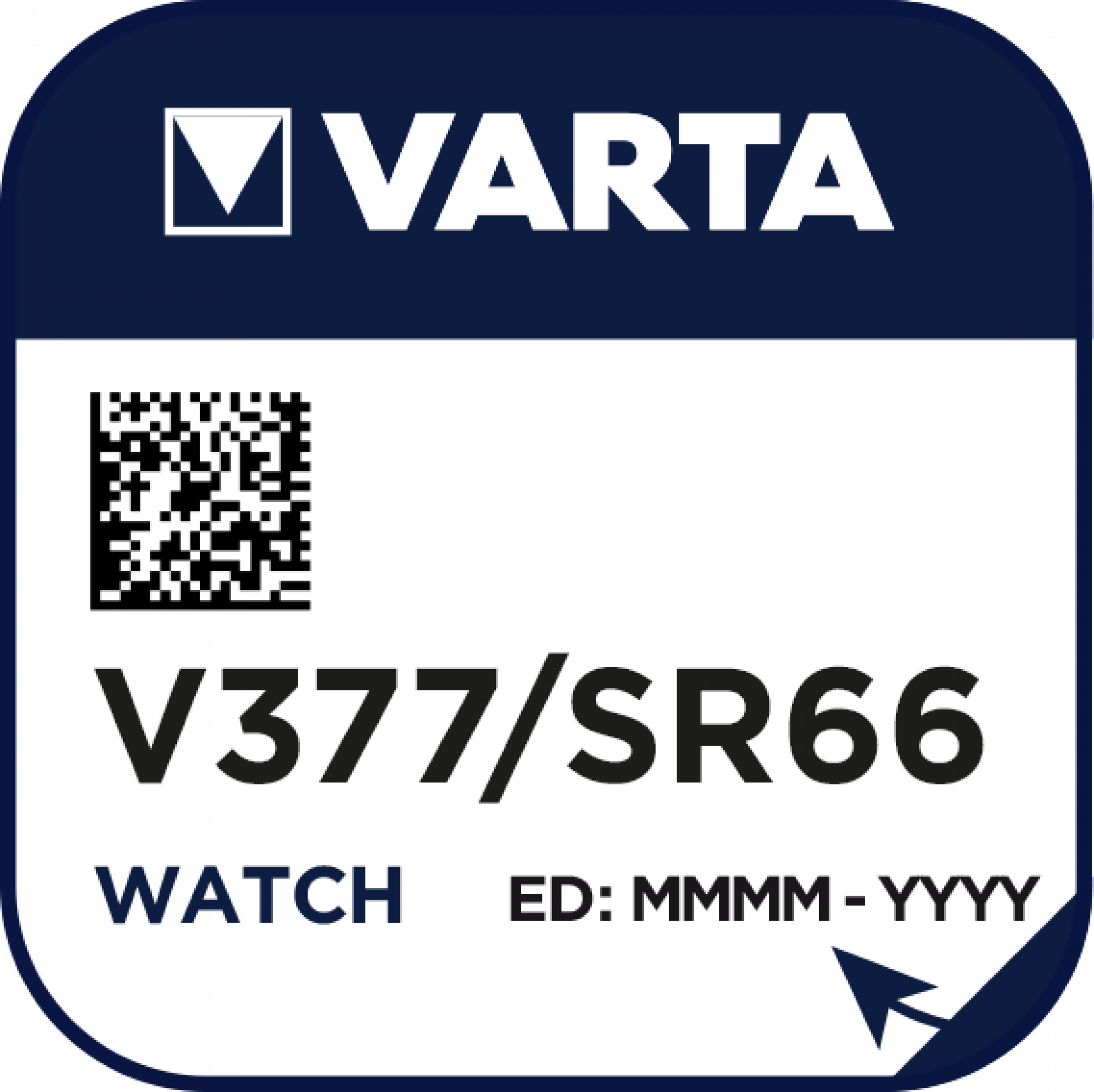 VARTA V377 Silberoxid Uhrenbatterie 1er Miniblister