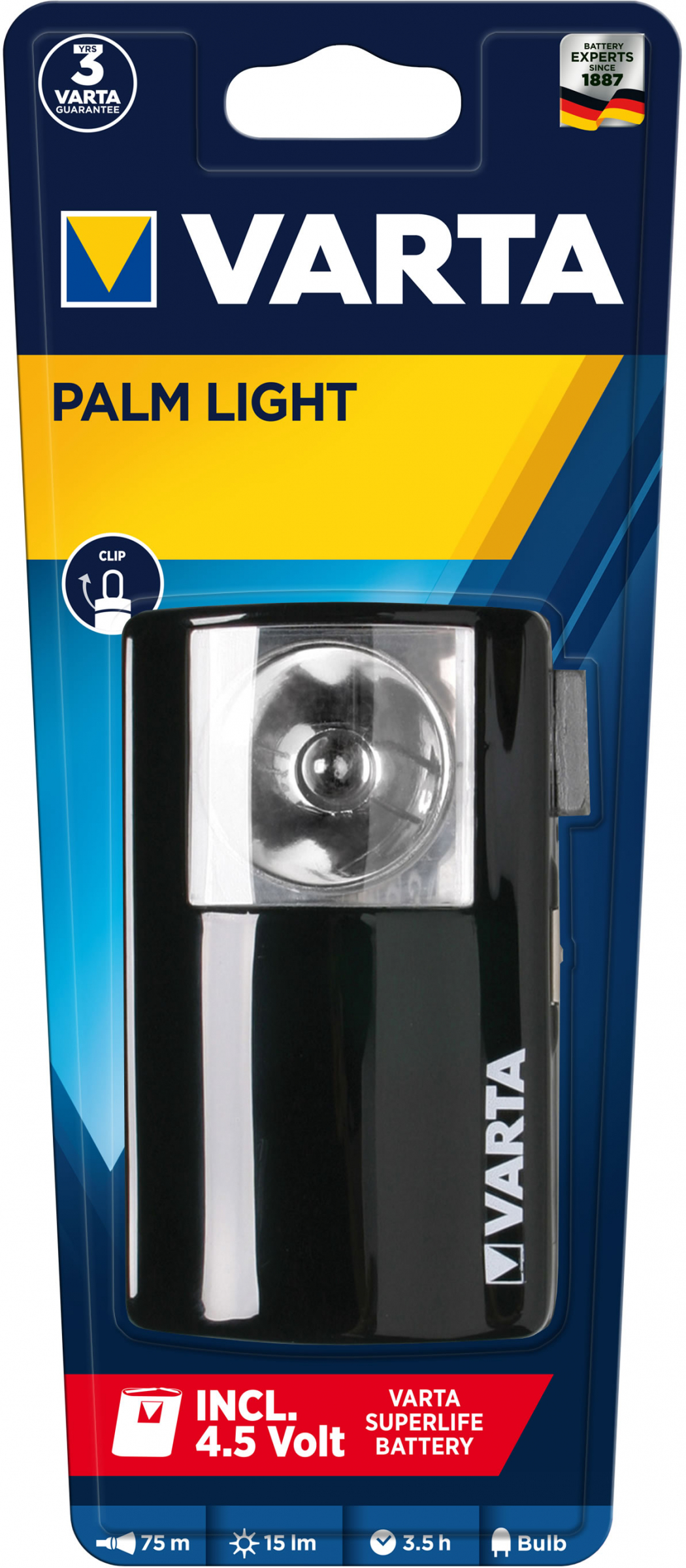Varta Palm Light Flachleuchte 3R12 inkl. Batterie
