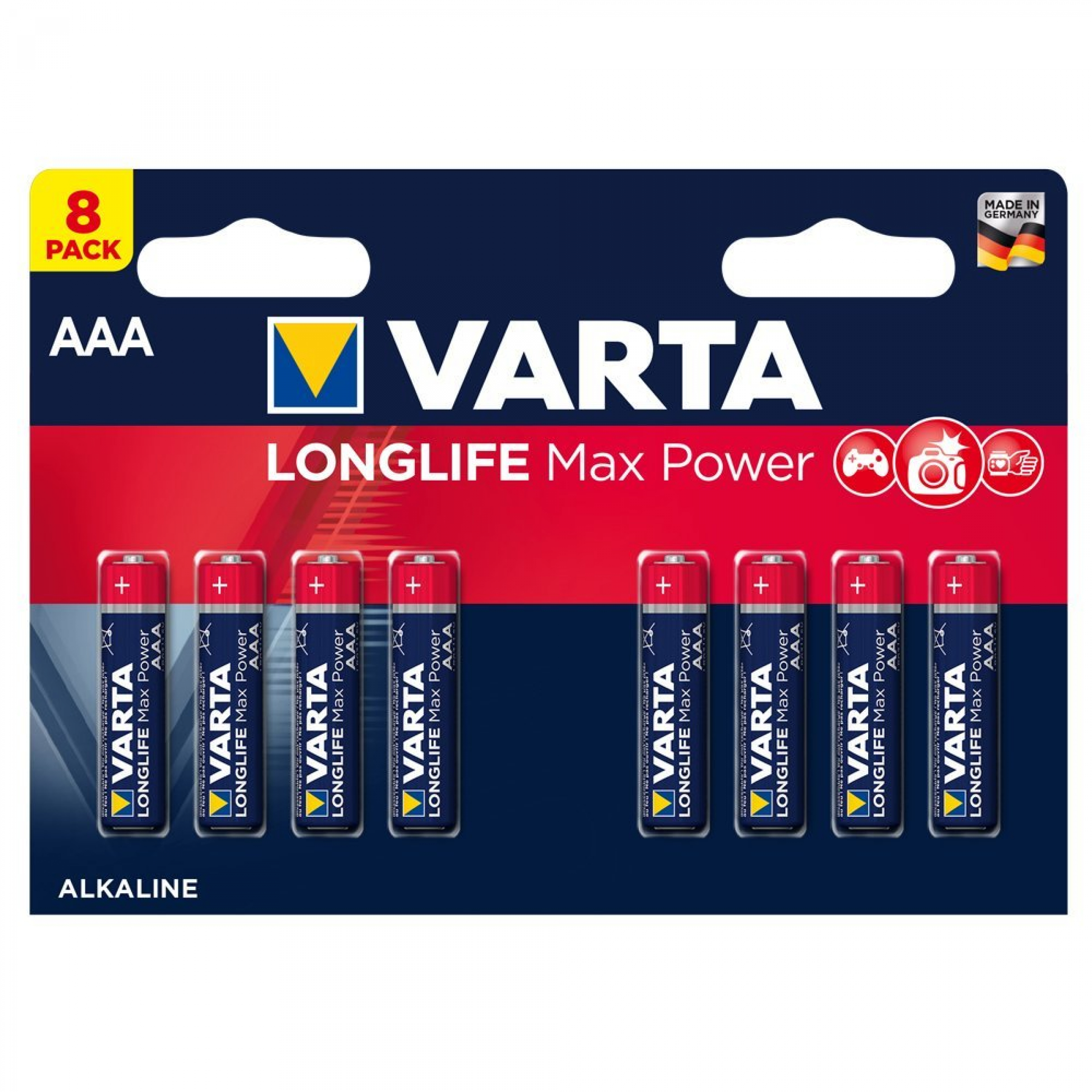 Varta Longlife Max Power Alkaline 4703-LR03-AAA-Micro - 8er Blister