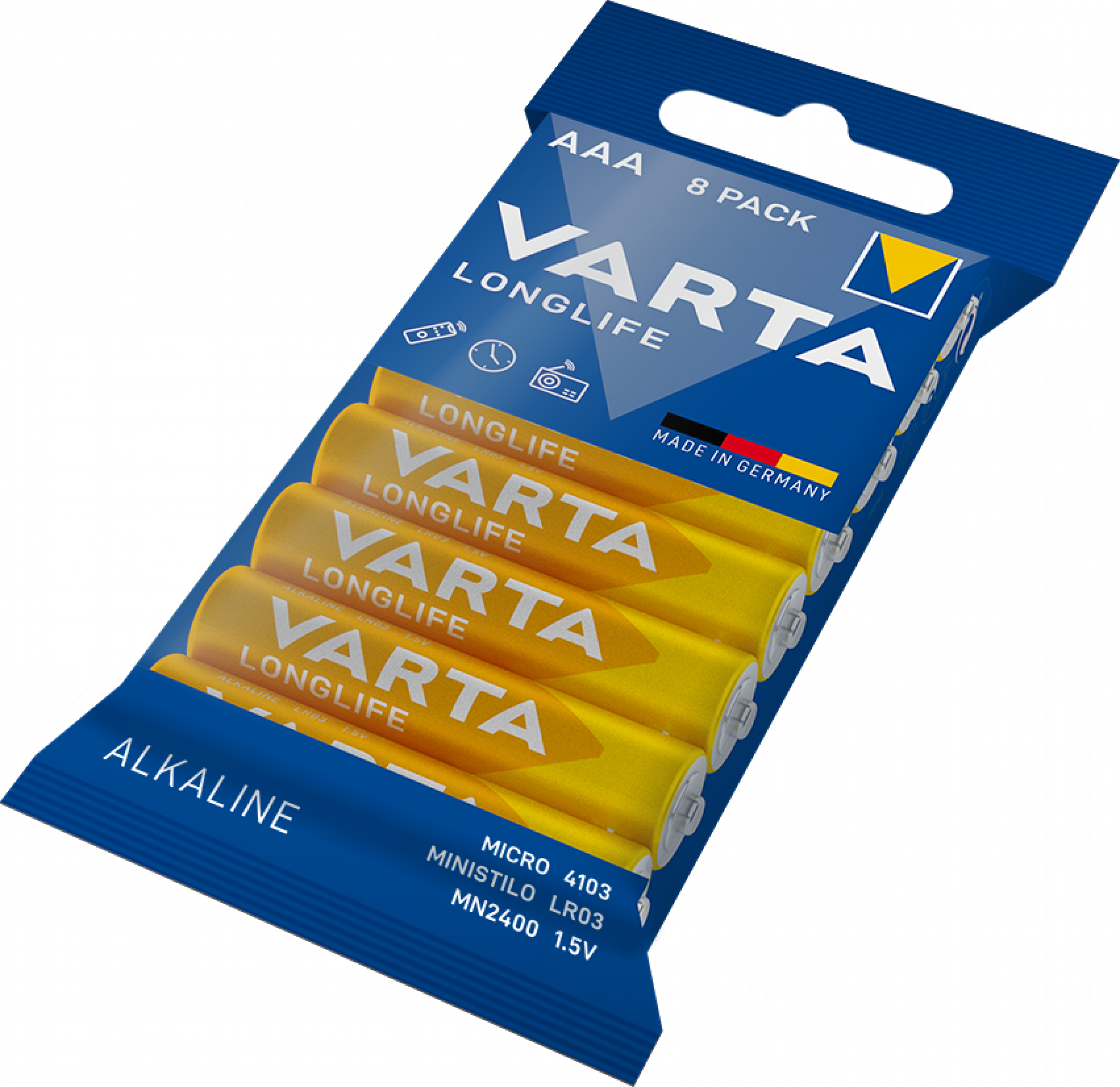Varta Longlife Alkaline 4103-LR03-AAA-Micro - 8er Folienpack