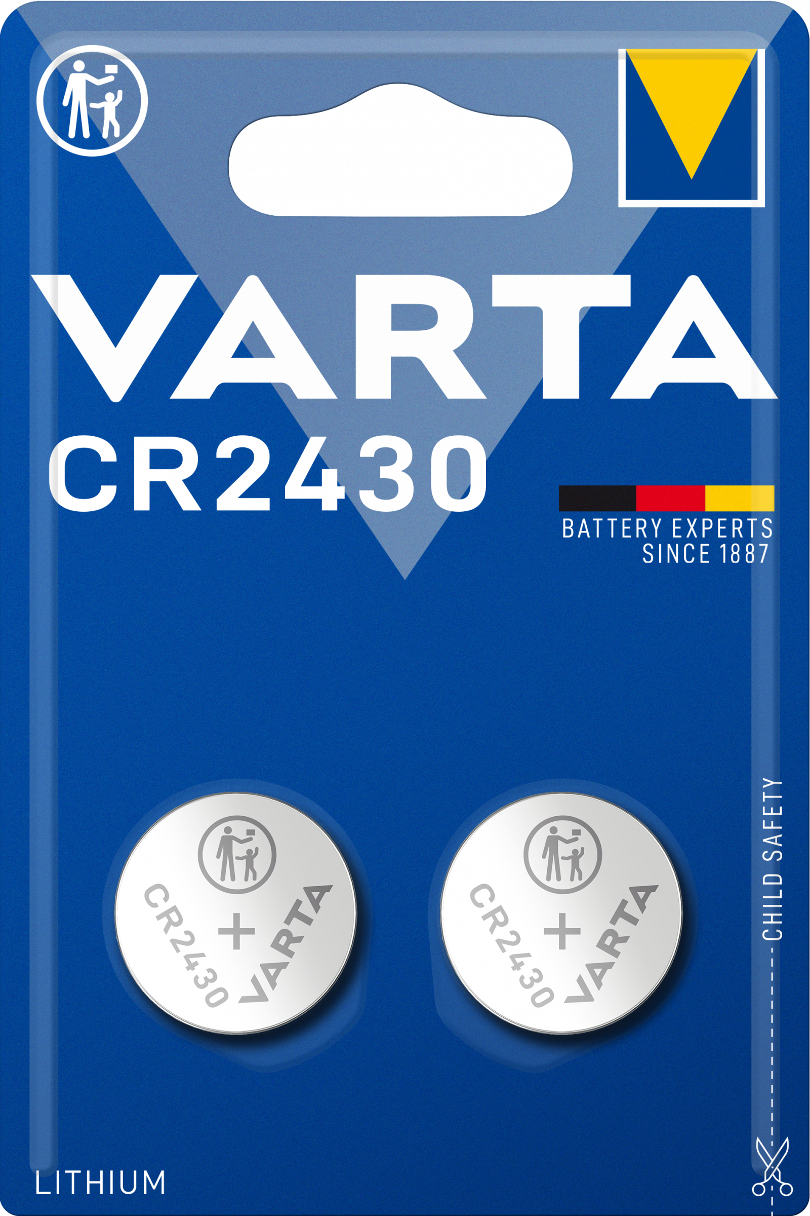 VARTA Lithium Knopfzelle CR 2430 3V 2er Blister