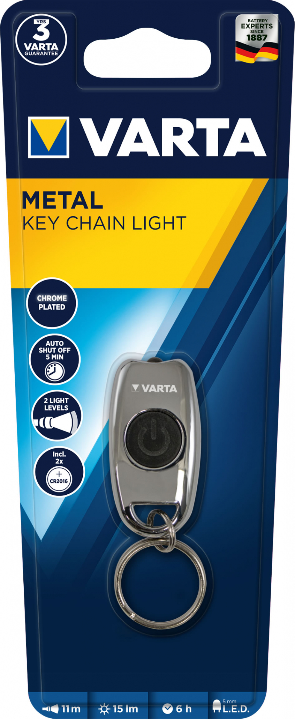 Varta LED Metal Key Chain Light inkl. Batterie