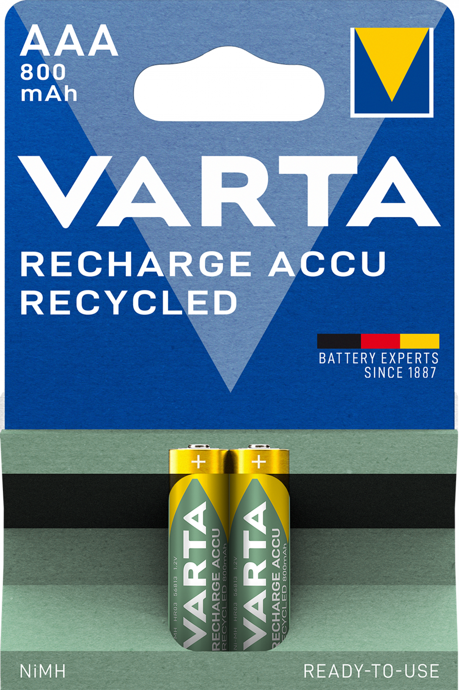 Varta Recycled Accu HR3-AAA-Micro 800mAH - 2er Blister