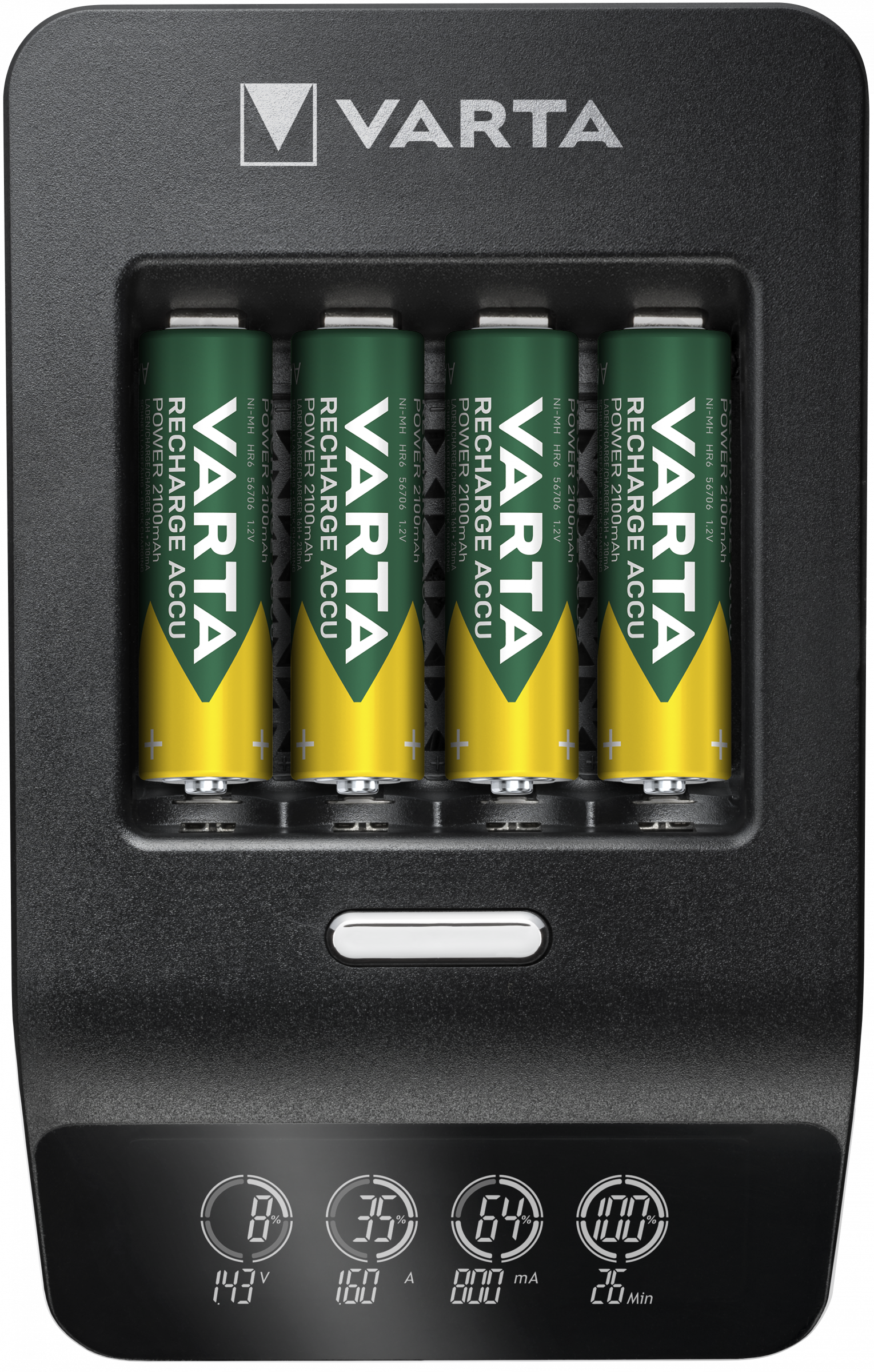 Varta LCD Lader Ultra Fast Charger+ 15 Minuten inkl. 4x AA R2U 2100 mAh