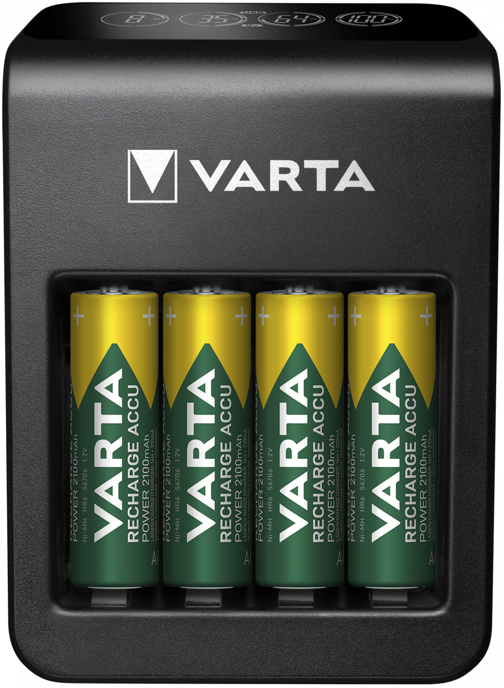 Varta LCD PLUG Charger+ inkl. 4x AA 2100 R2U mAh