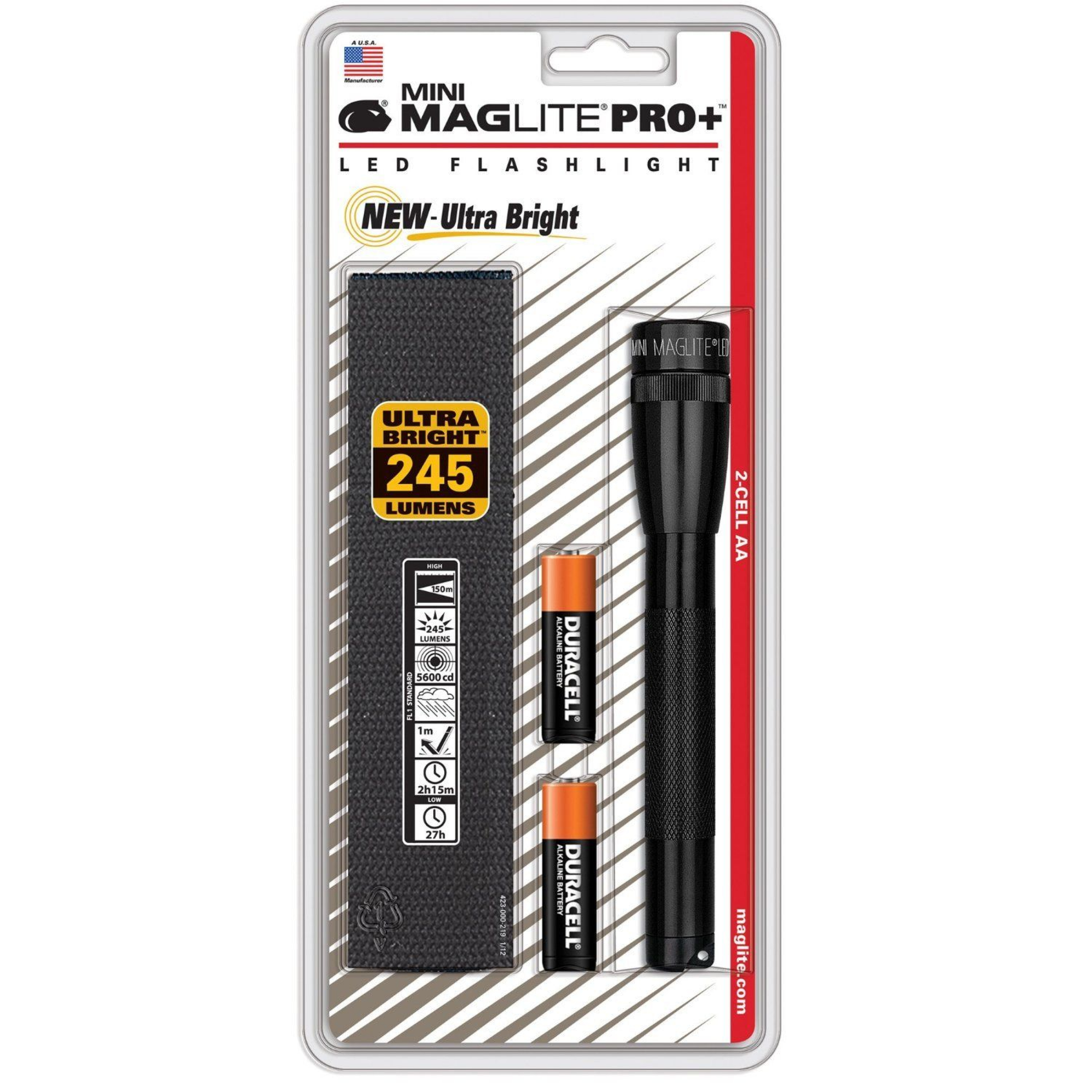 MAGLITE SP2P01H Mini LED PRO 2 AA inkl. 2 x AA black