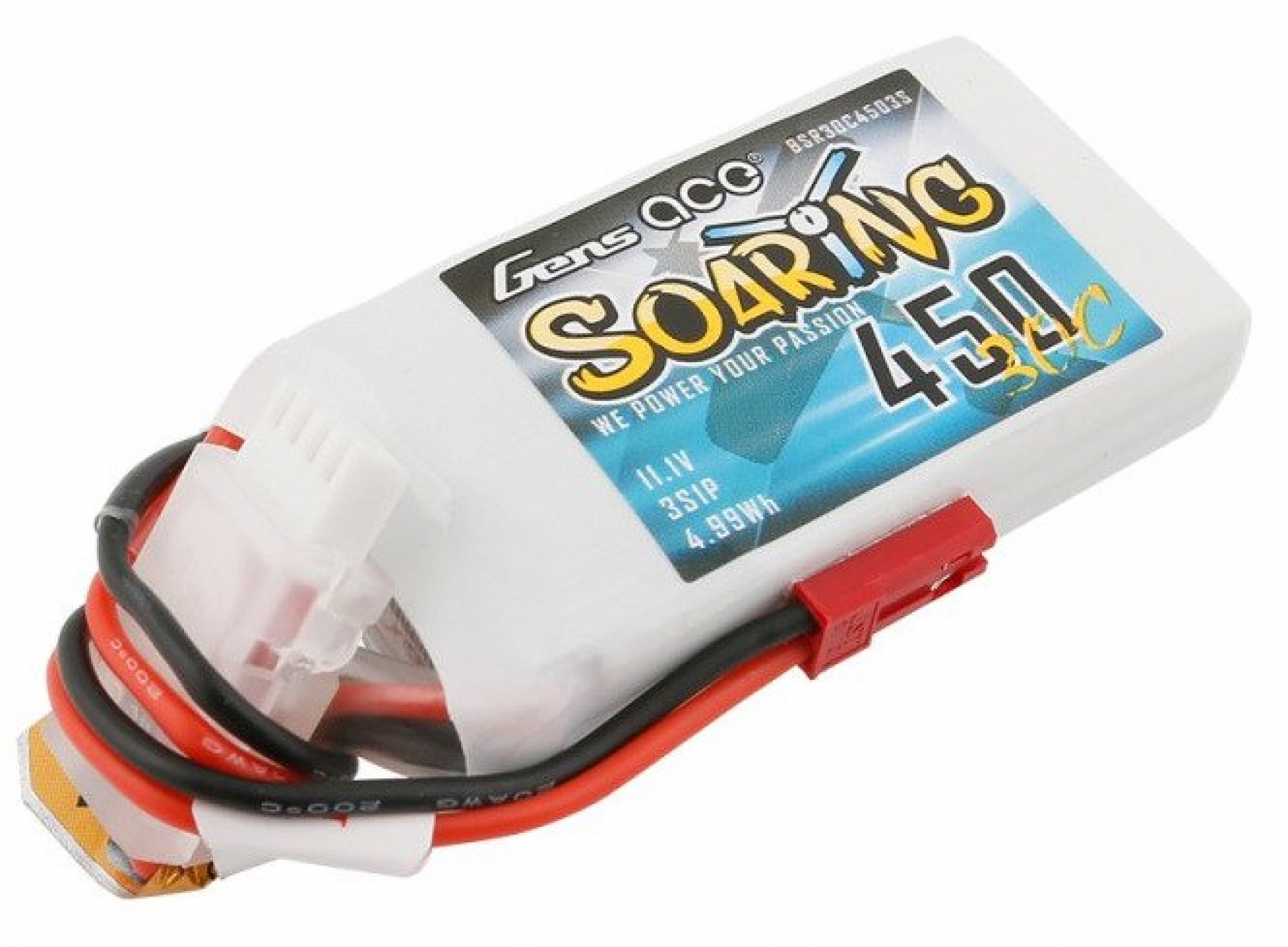 Grepow Soaring 450mAh 11.1V 30C 3S1P Lipo Battery Pack with JST-SYP plug