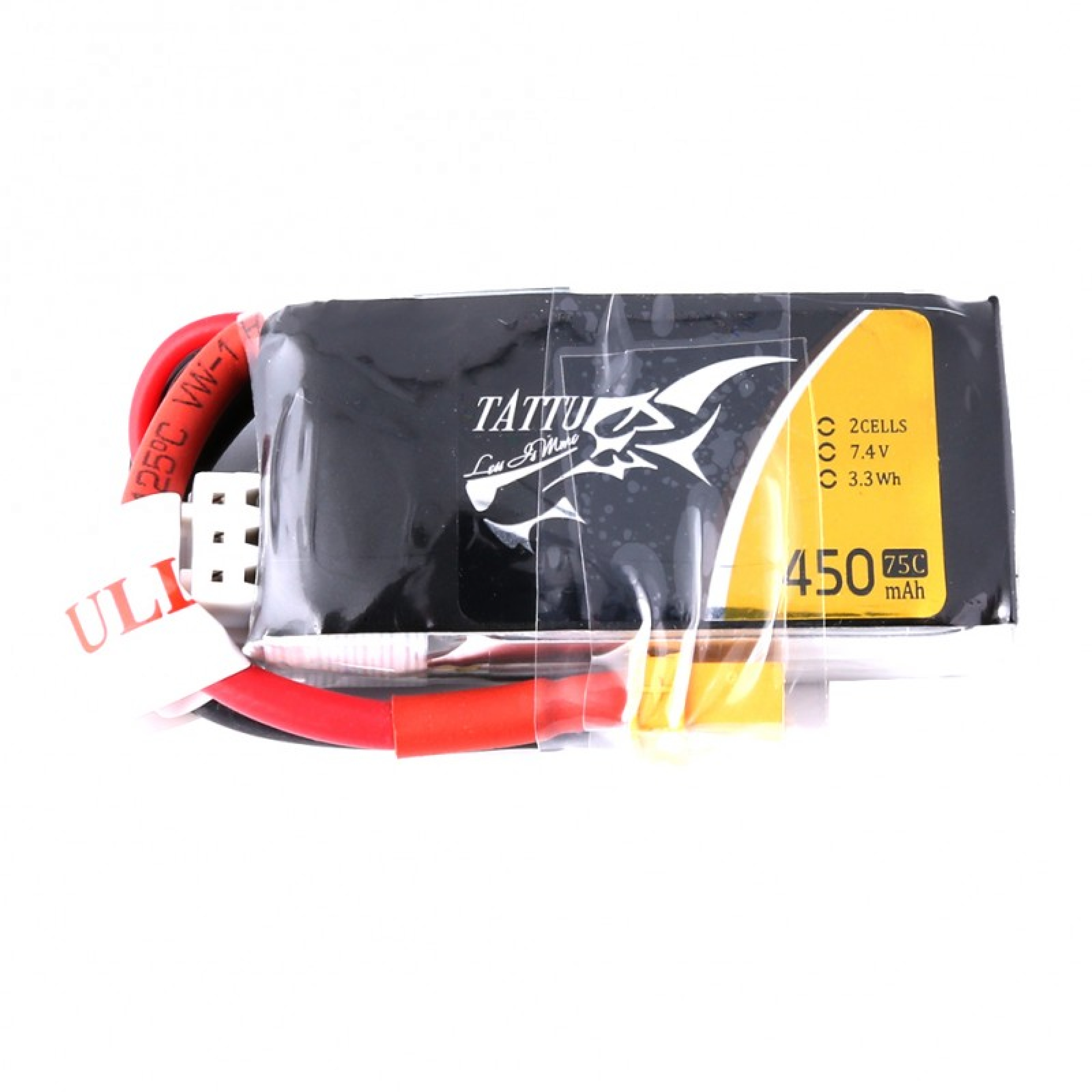 Tattu 450mAh 2S 75C 7.4V Lipo Akku mit XT30 Stecker