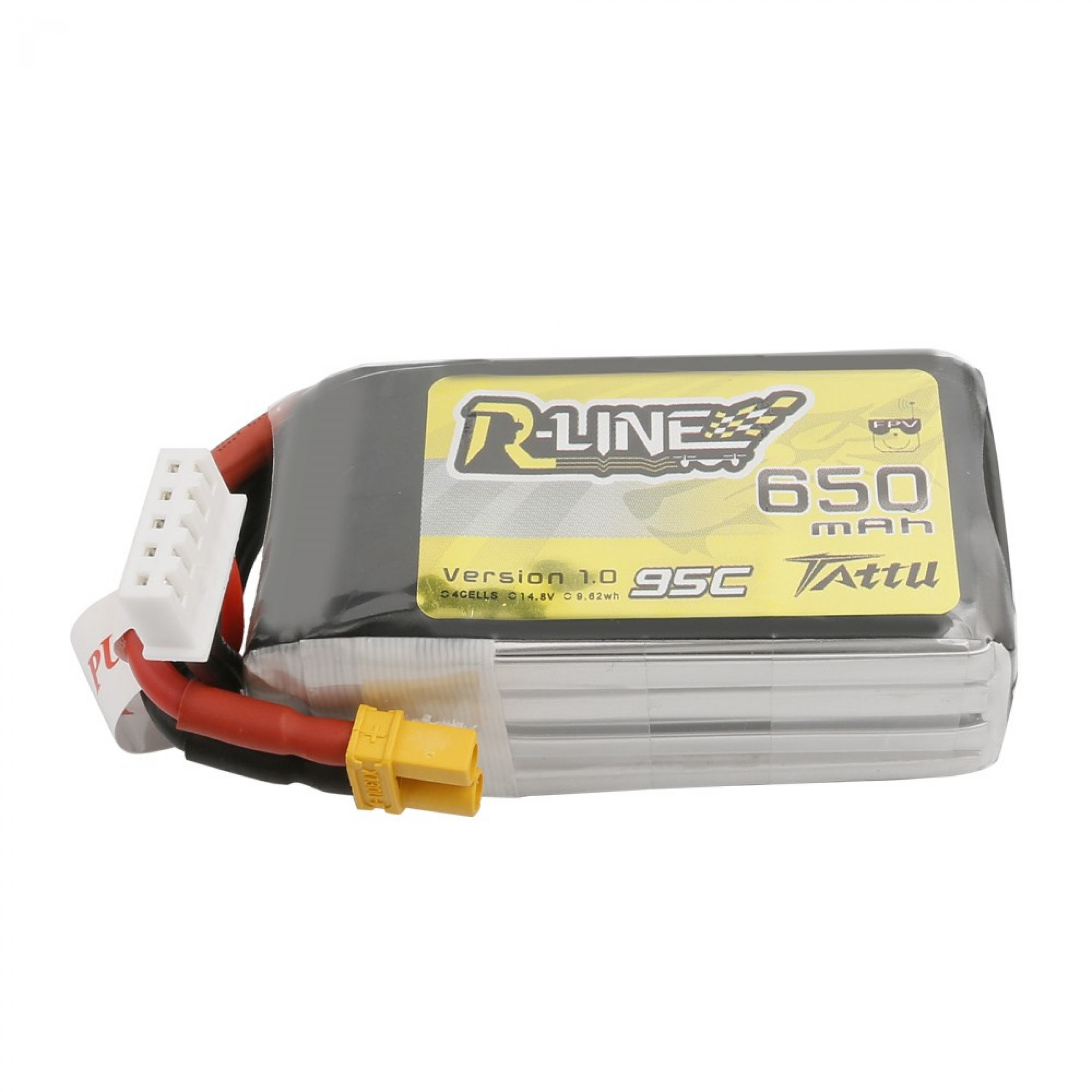 Tattu R-Line 650mAh 14.8V 4S1P 95C Lipo Battery XT30 Plug