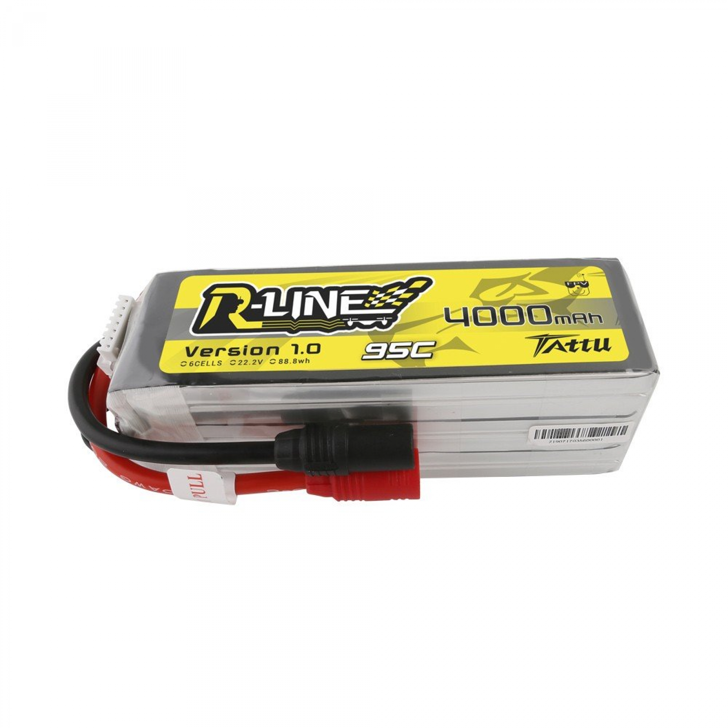 Tattu R-Line 22.2V 4000mah 6S 95C FPV Lipo Battery with AS150 Plug