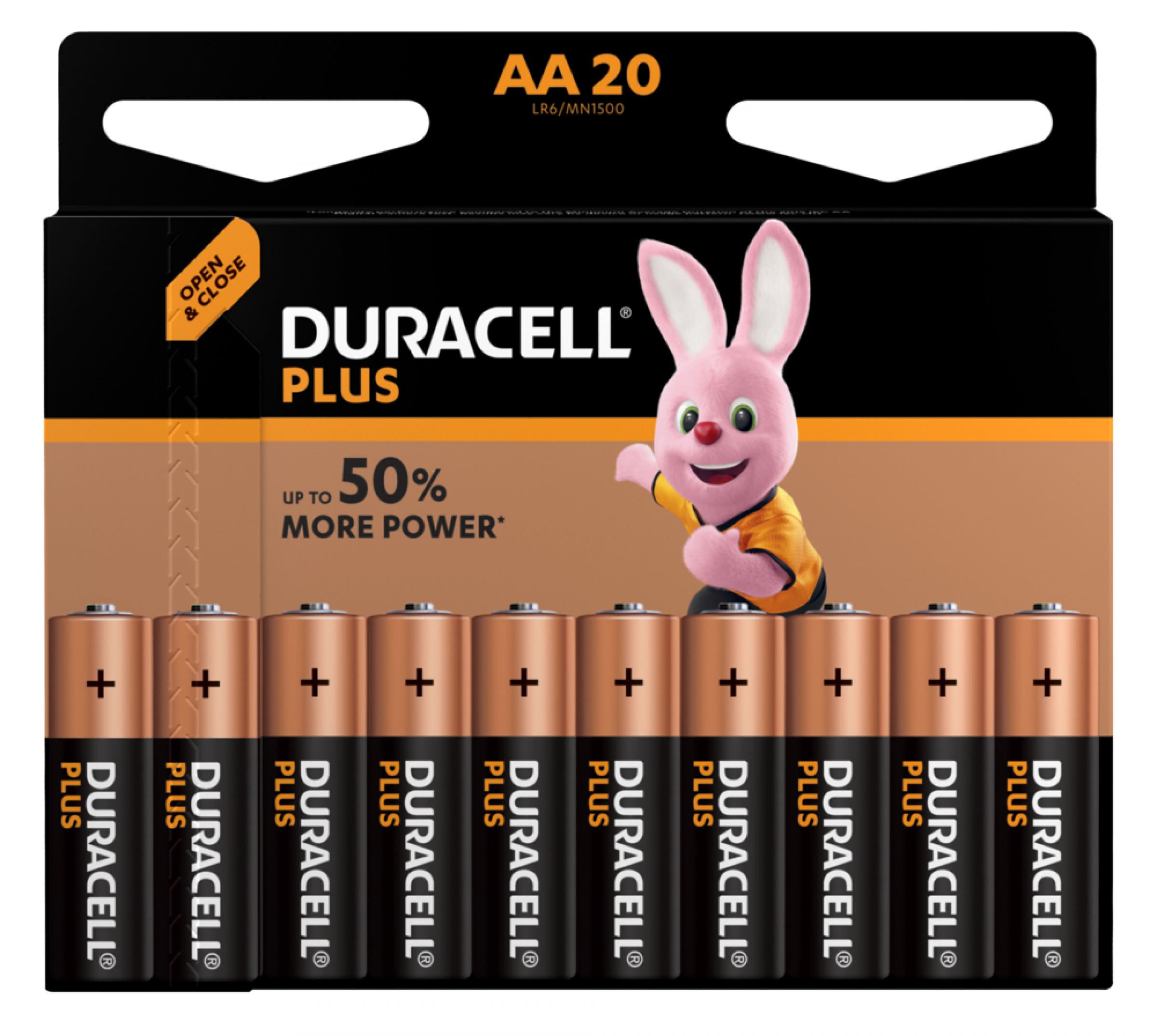 20er Blister AA Duracell Plus Power LR6 MN1500 1,5V Alkaline Menge wählbar 
