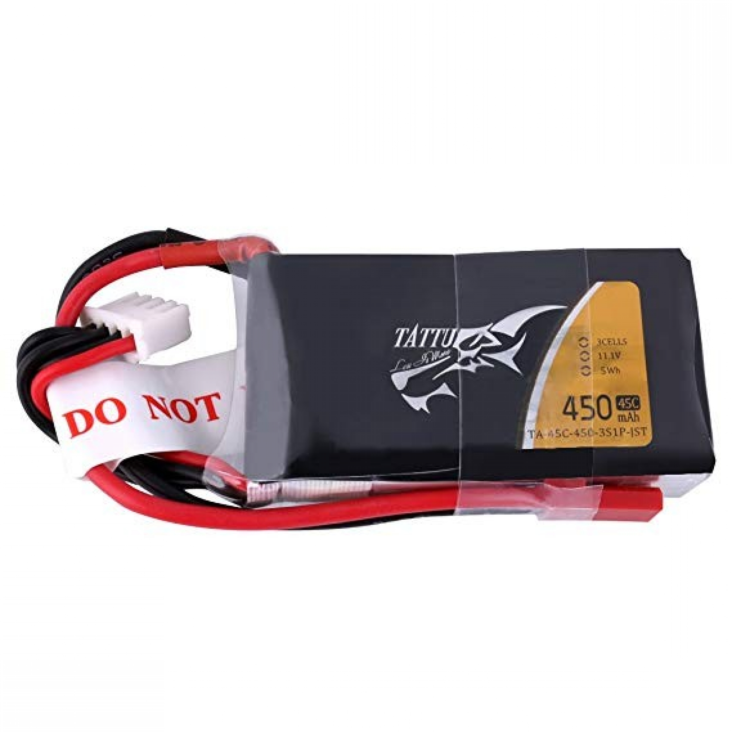 Tattu 450mAh 3S1P 45C 11.1V Lipo Akku mit JST-SYP Stecker
