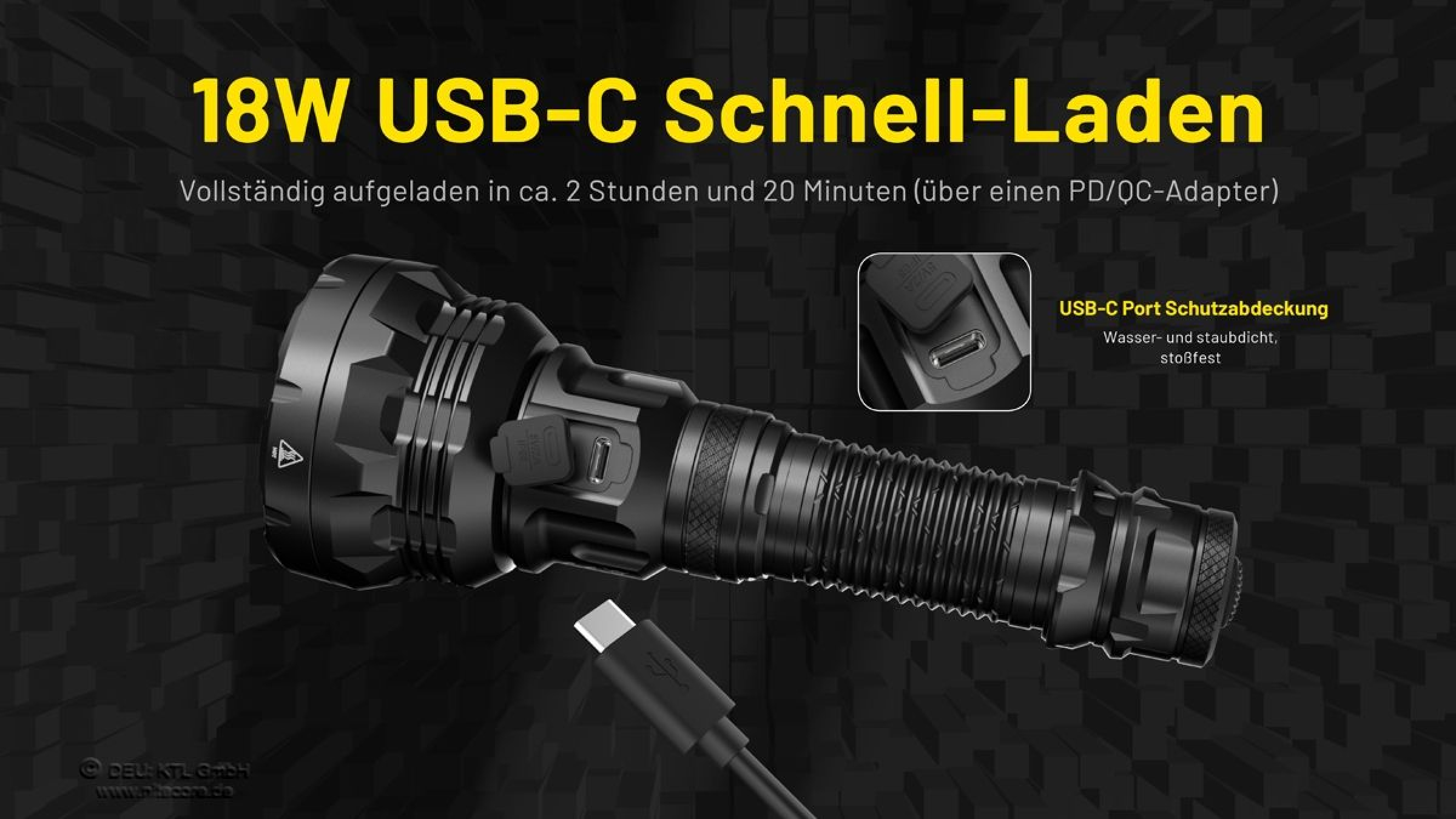 Nitecore Taschenlampe P40 LEP Laserlampe, 2000 Lumen, 2900 Meter