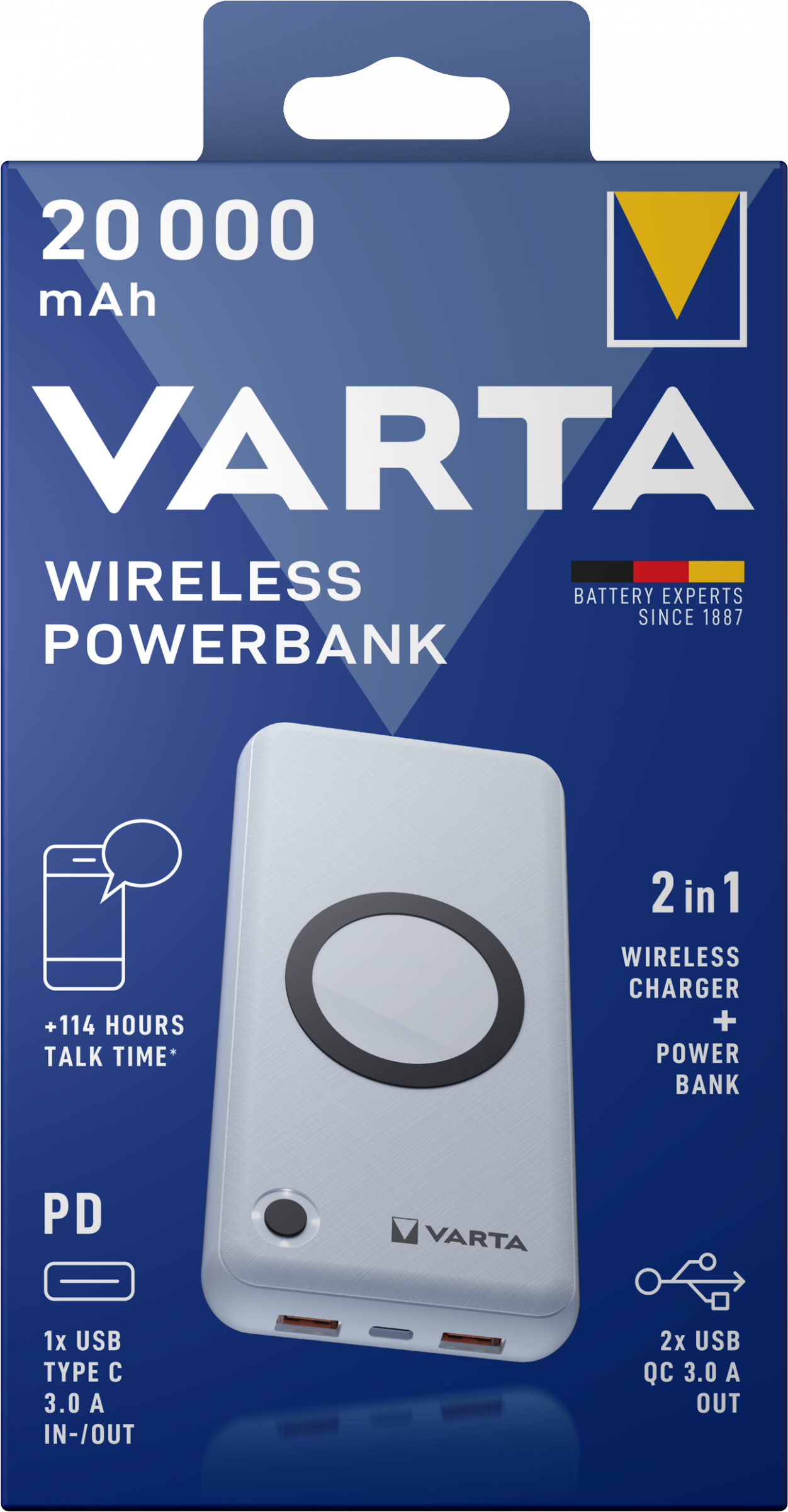 Varta Wireless Power Bank 20000