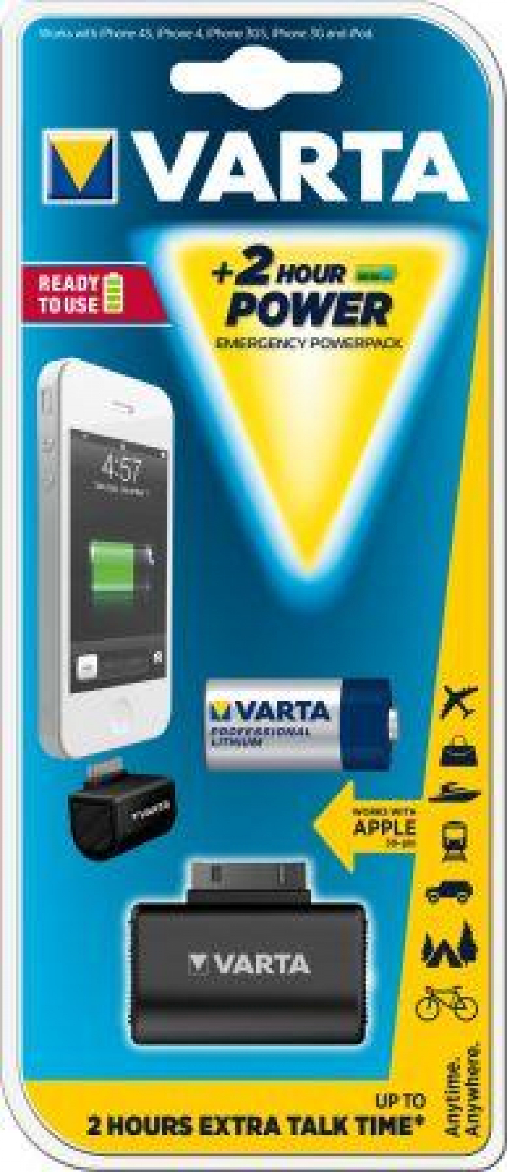 Varta Emergengy Power Pack (Notfalllader iPhone) 30Pin - 1er Blister