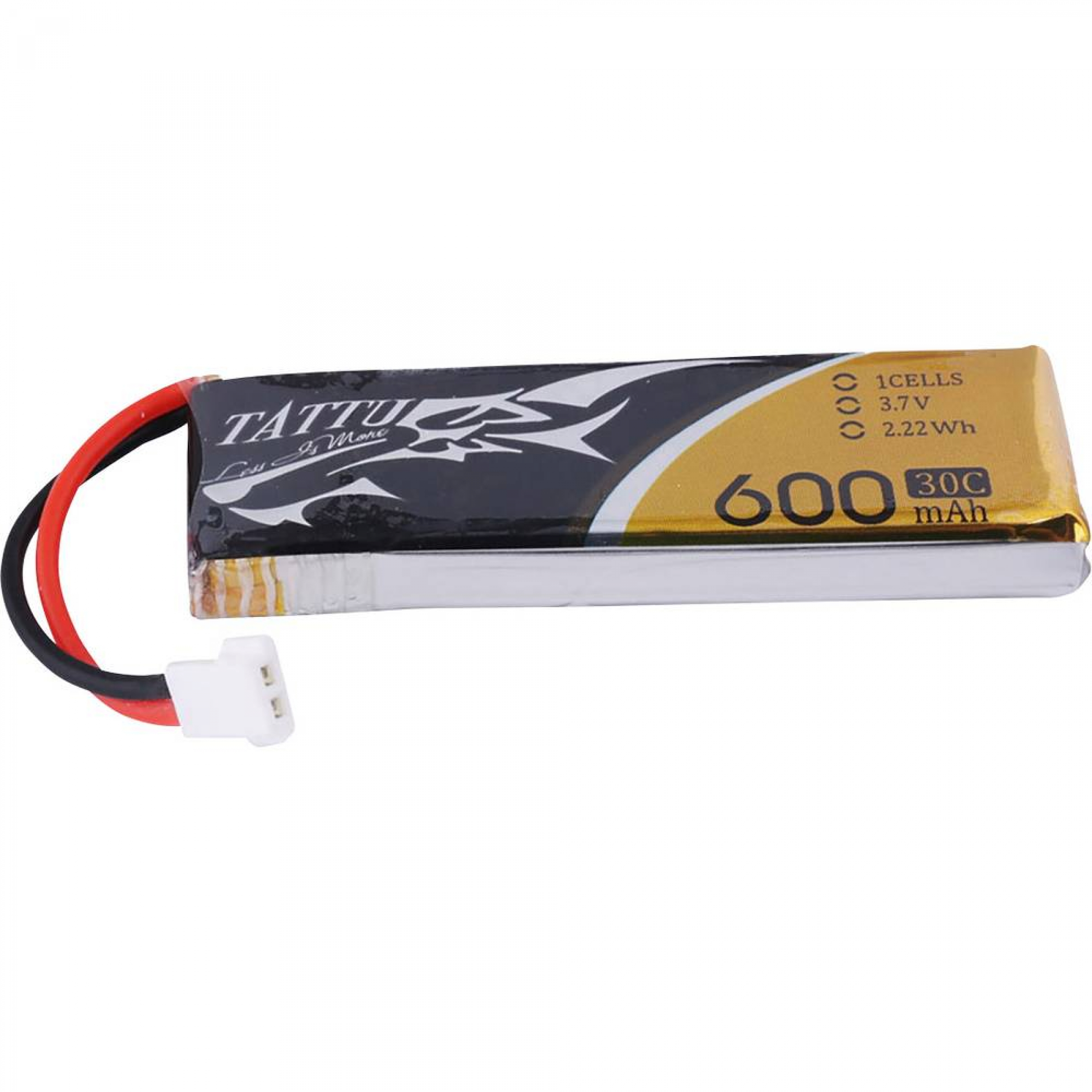 Tattu 600mAh 3,7V 30C 1S1P Lipo Akku mit Molex-Stecker
