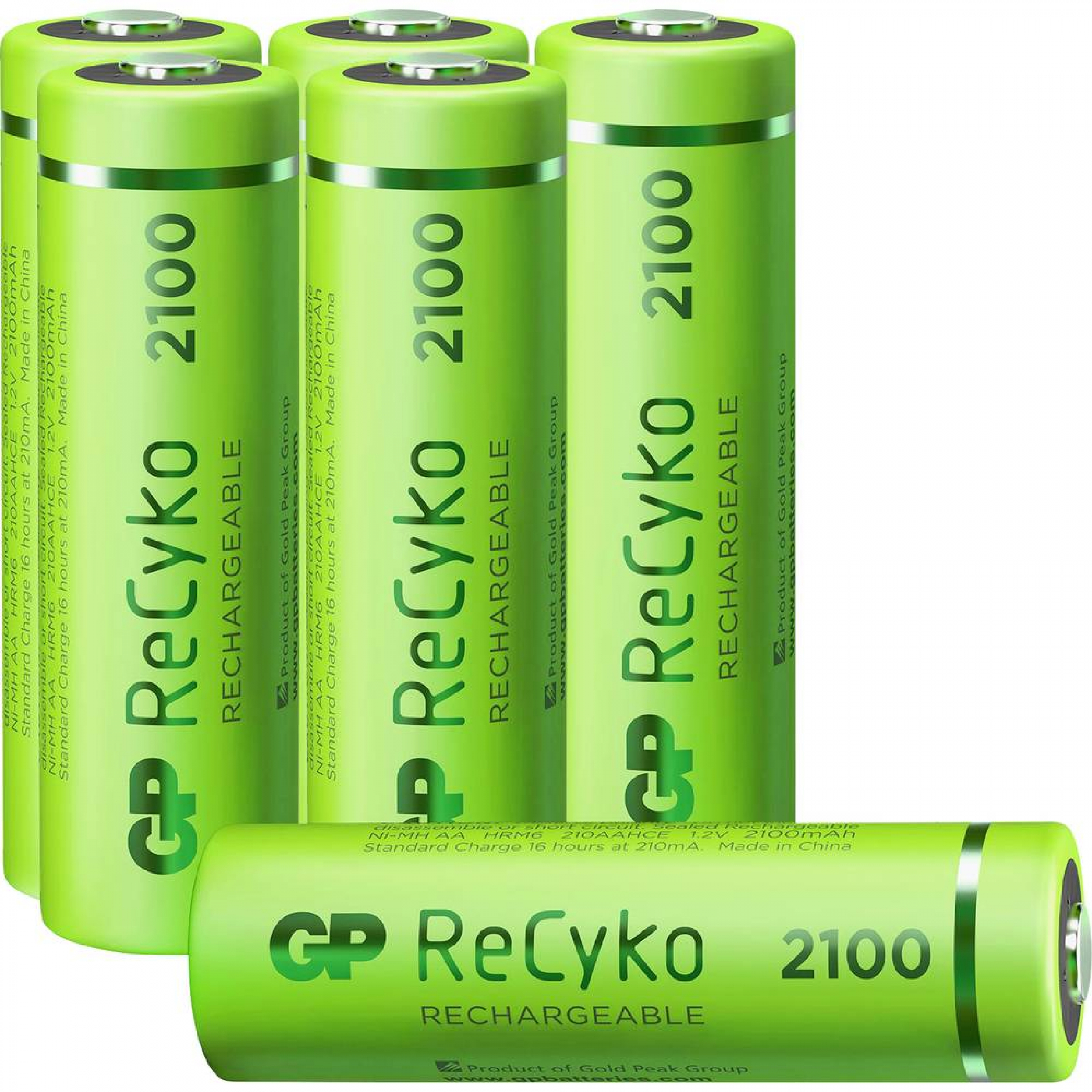 GP Recyko NiMH AA Mignon 4+2 2100 mAh R2U - 6er Blister