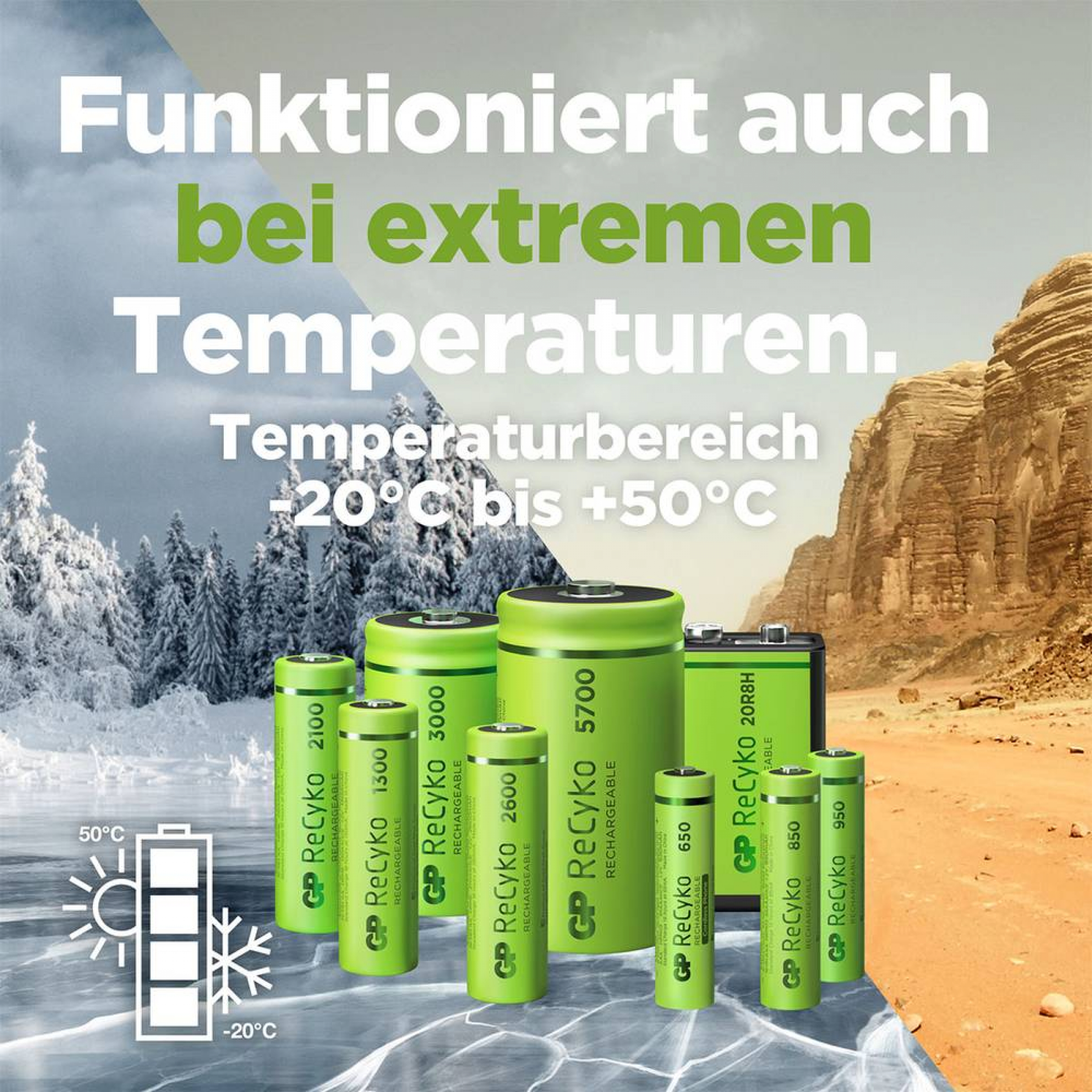 GP Recyko NiMH AA Mignon 4+2 2100 mAh R2U - 6er Blister