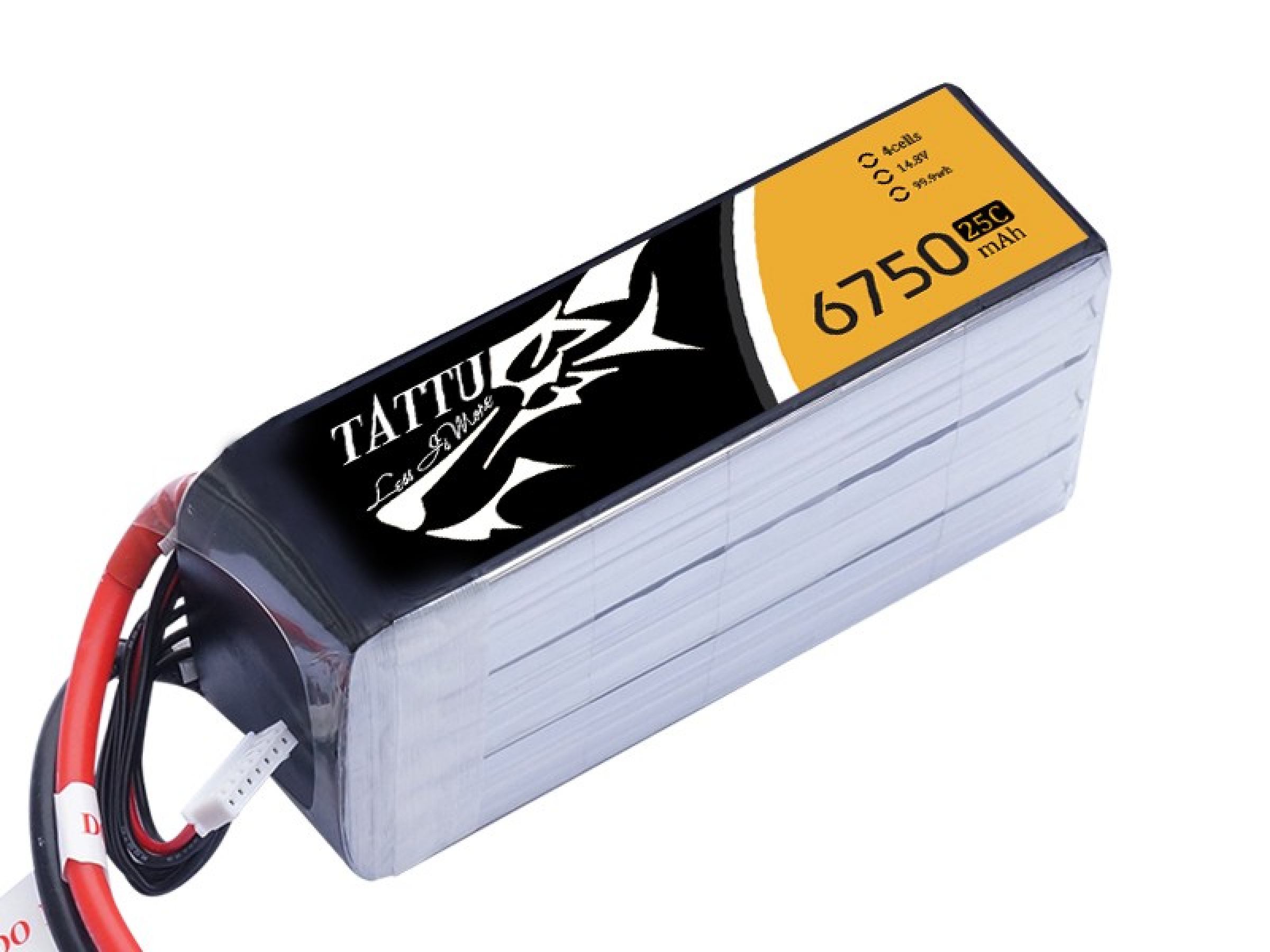 Tattu 6750mAh 14.8V 25C 4S1P Lipo Akku XT90 Stecker