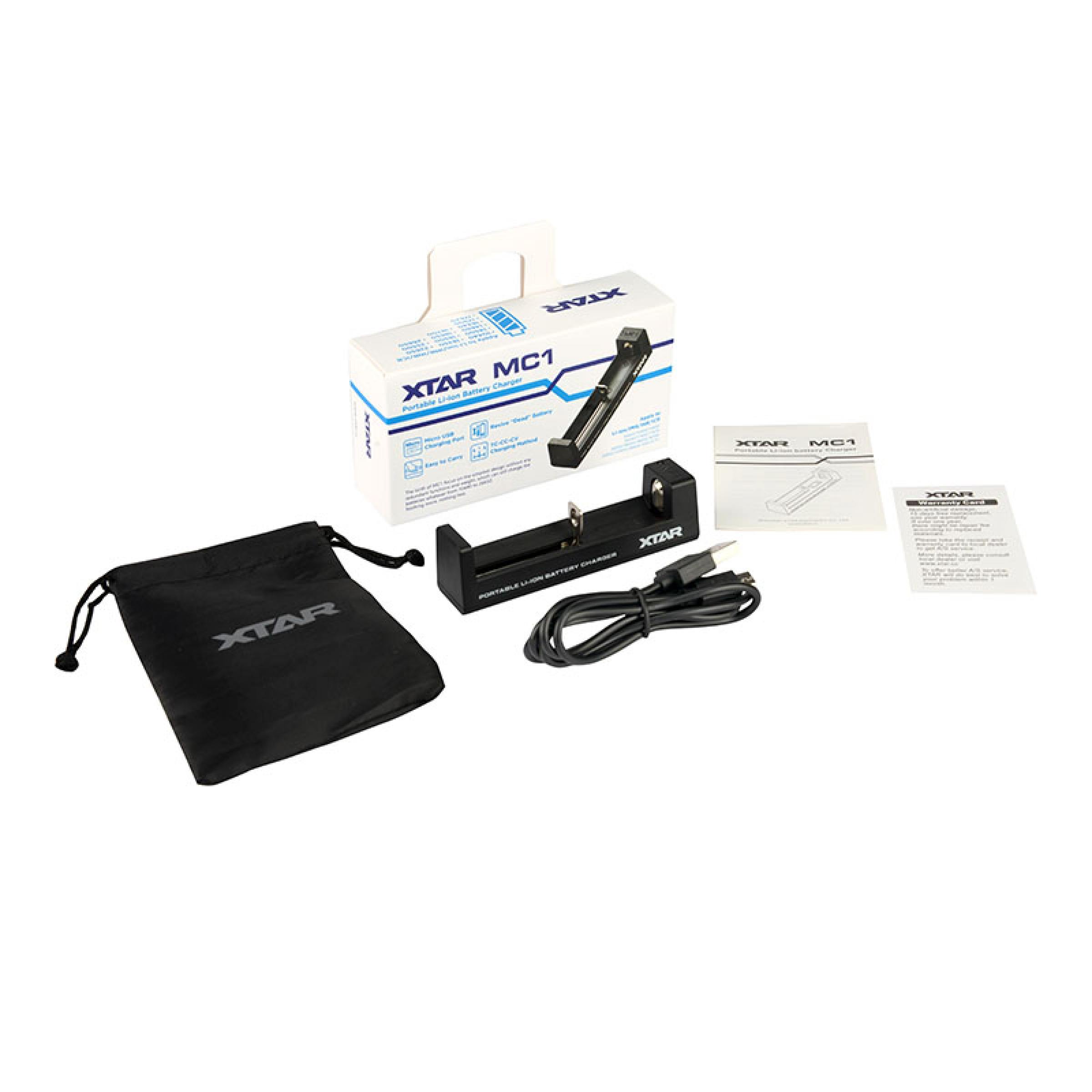 Xtar Charger Ladegerät MC1 18650 Basic mit USB Ladekabel