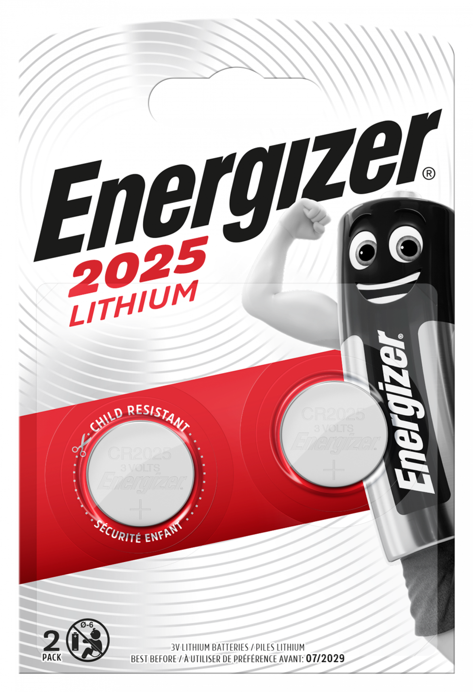 Energizer Lithium-Knopfzelle CR 2025 3V 2er Maxiblister