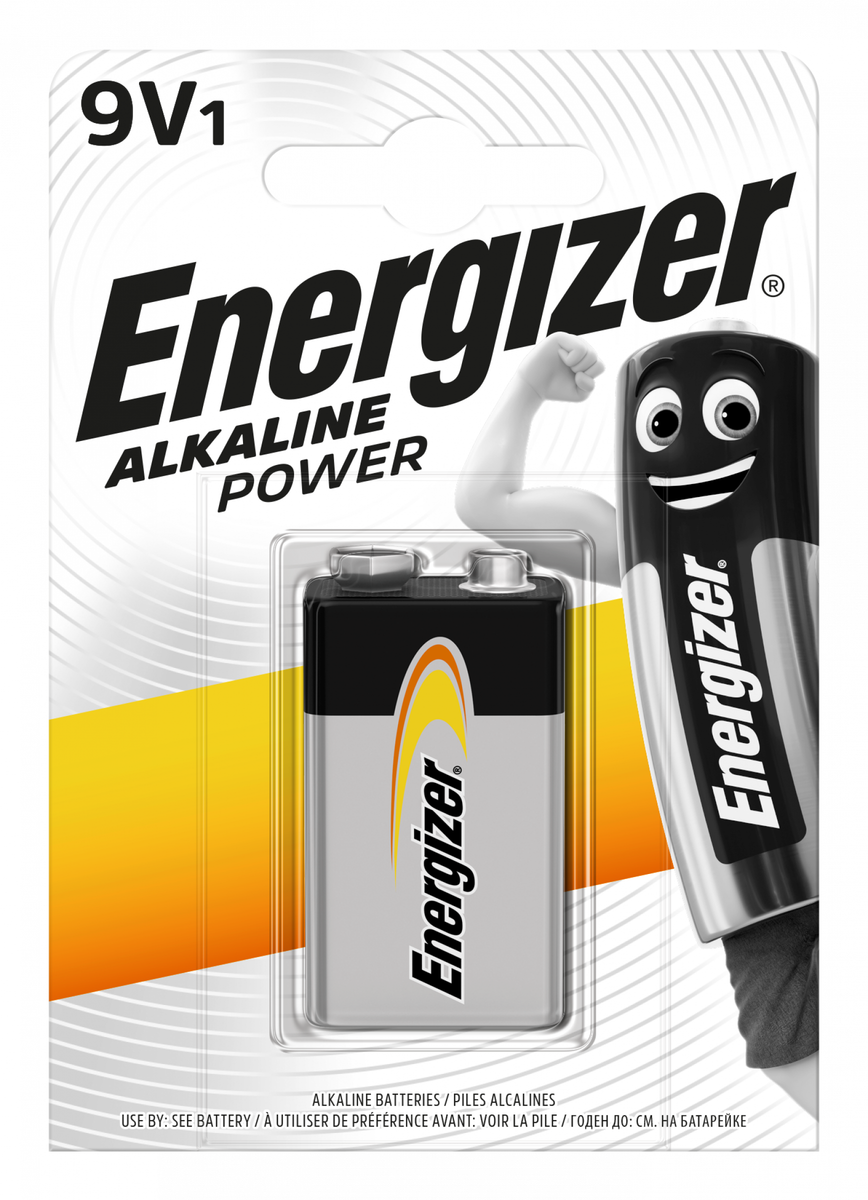 Energizer Alkaline Power E-Block 9V - 6LR61 - 1er Blister