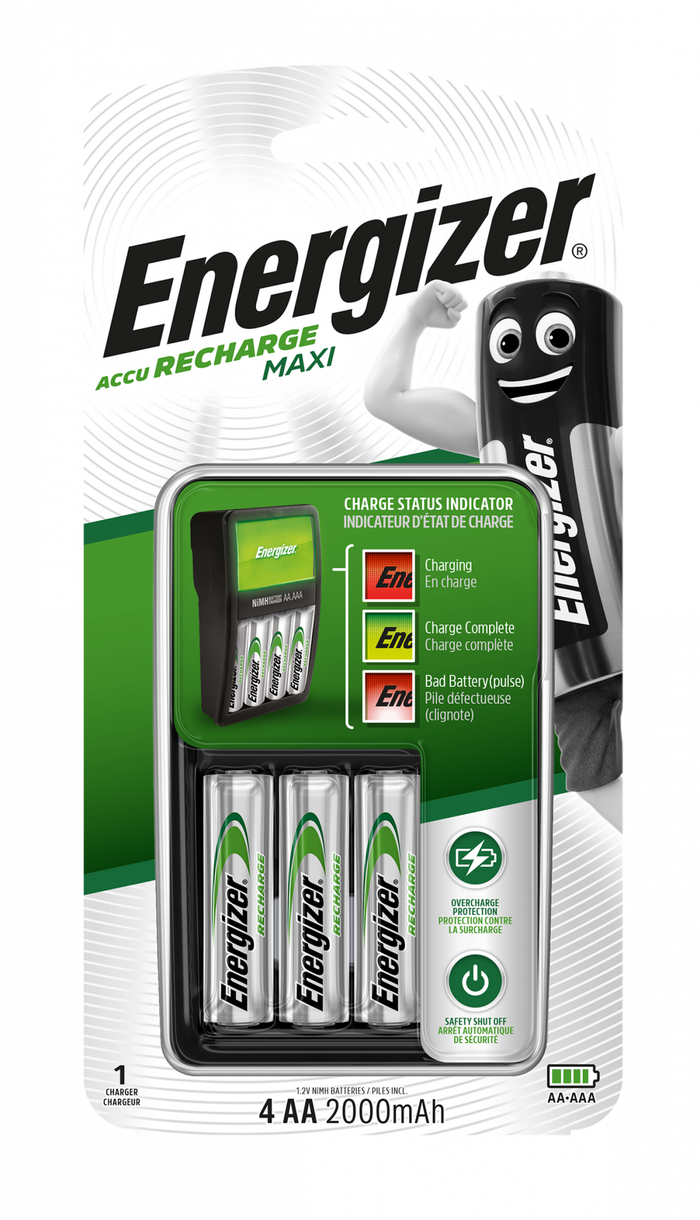 Energizer Charger MAXI inkl. 4x AA 2000 mAh ready to Use