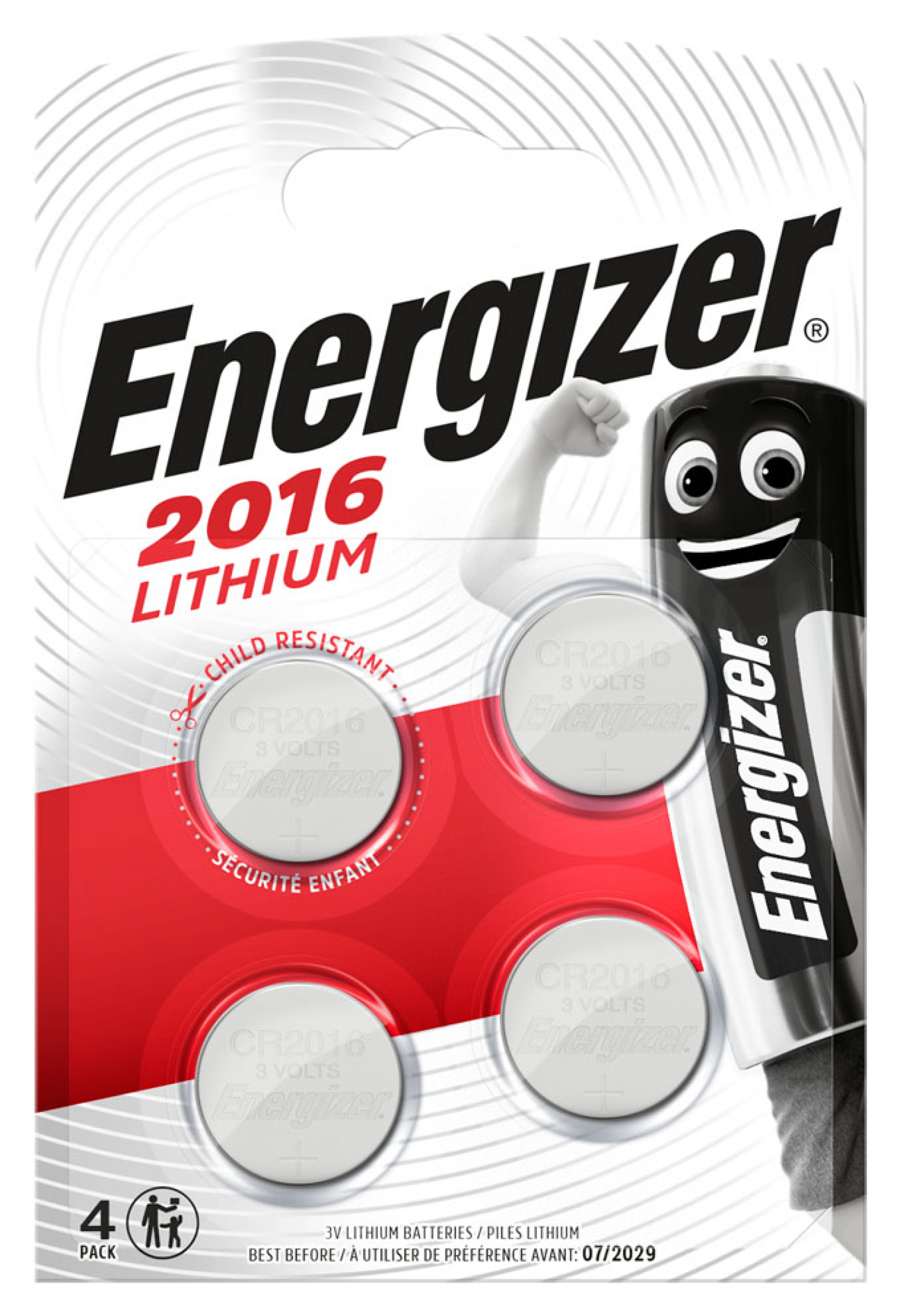 Energizer Lithium LD CR 2016 3V - 4er Blister