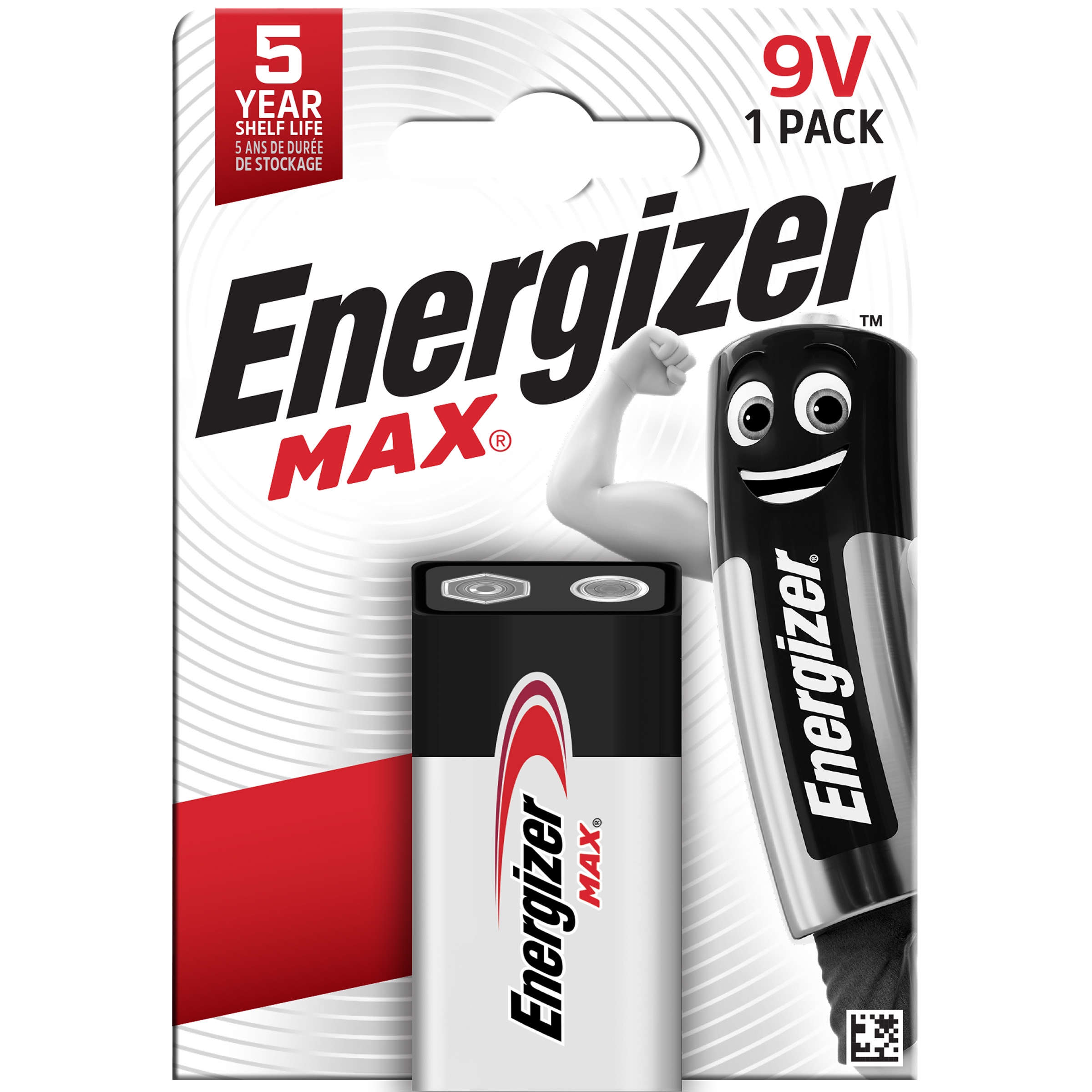 Energizer Max Alkaline E-Block 9V - 6LR61 - 1er Blister