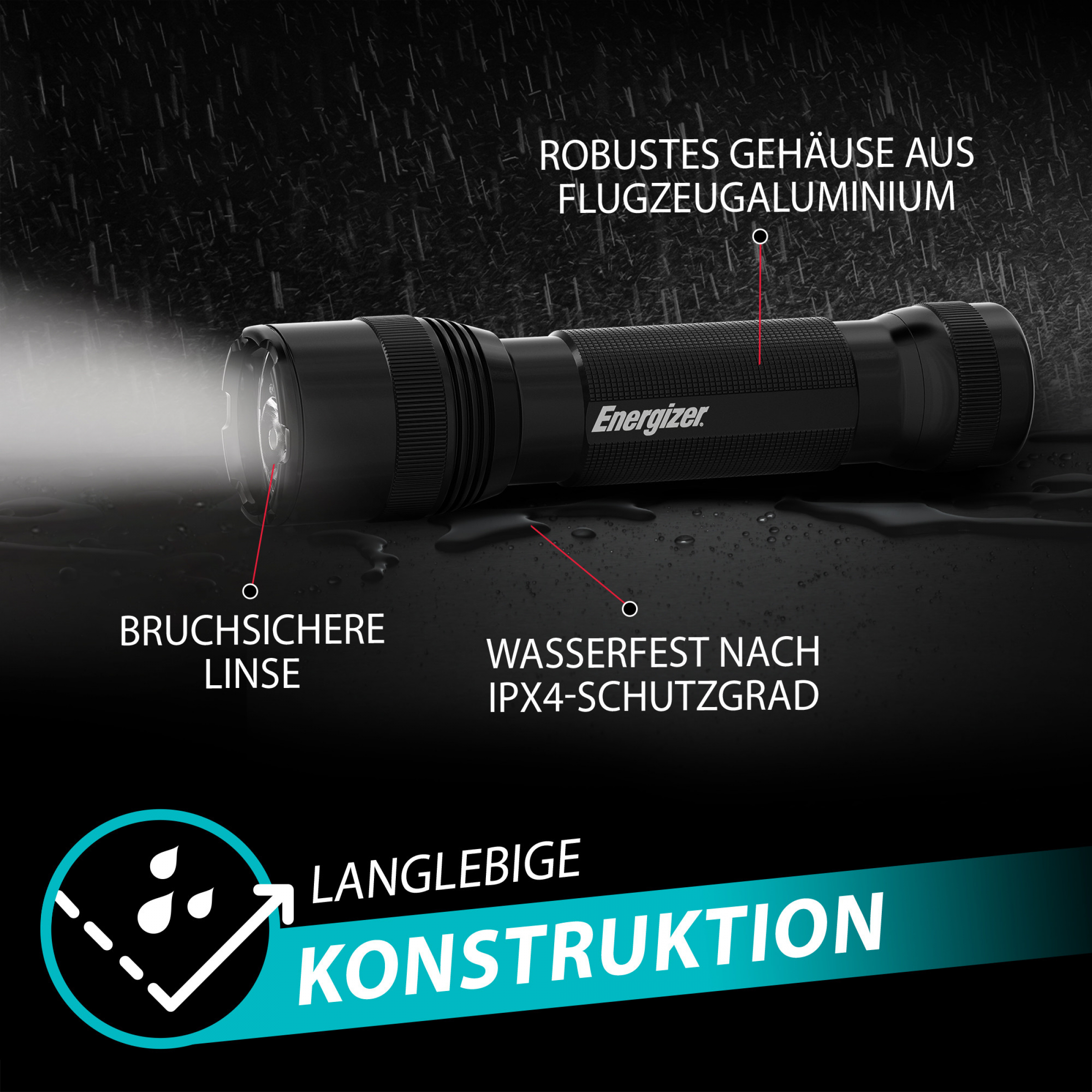 Energizer Hybrid Tactical Metal - 1200 Lumen inkl. Akku