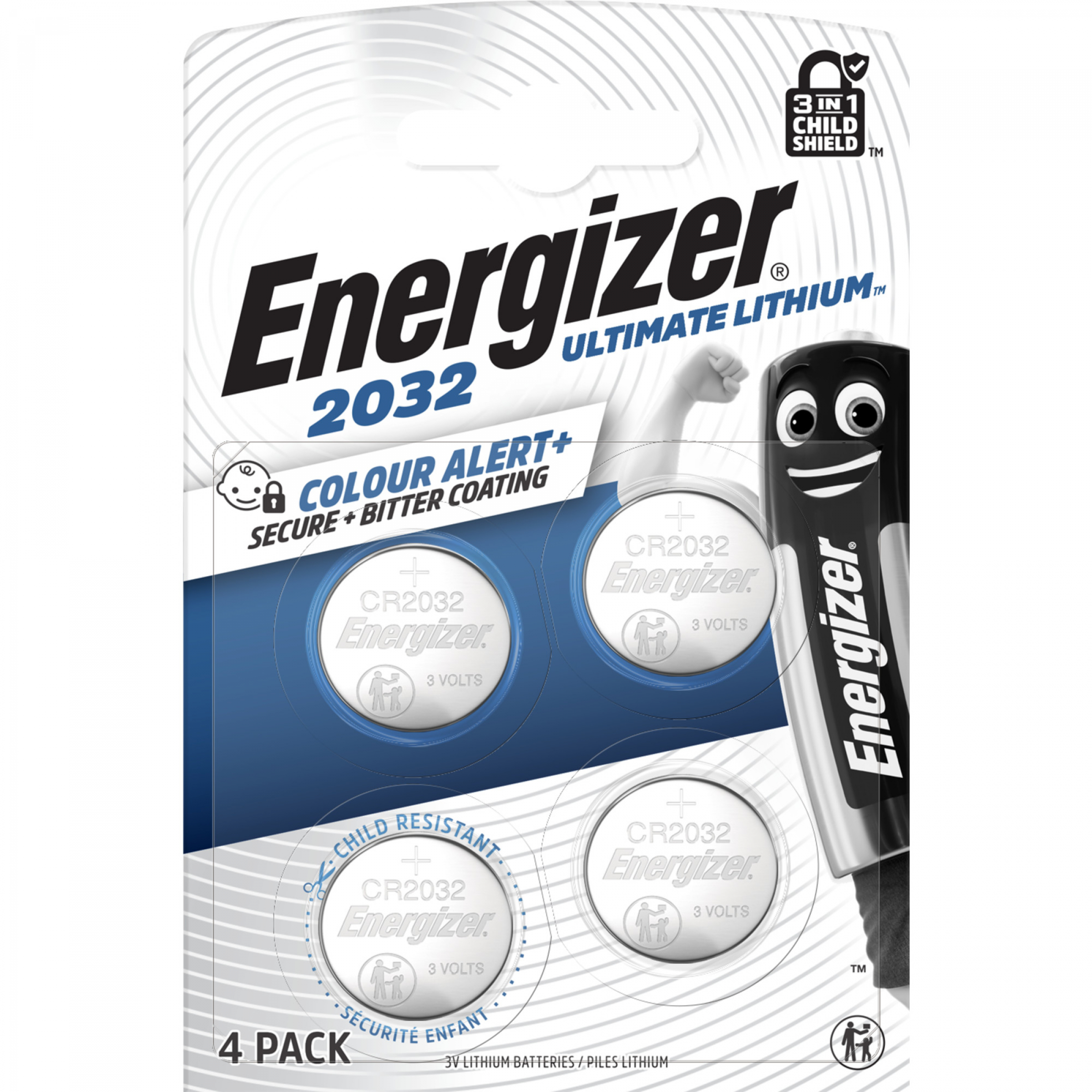 Energizer Ultimate Lithium CR 2032 3V Performance - Blister Pack of 4