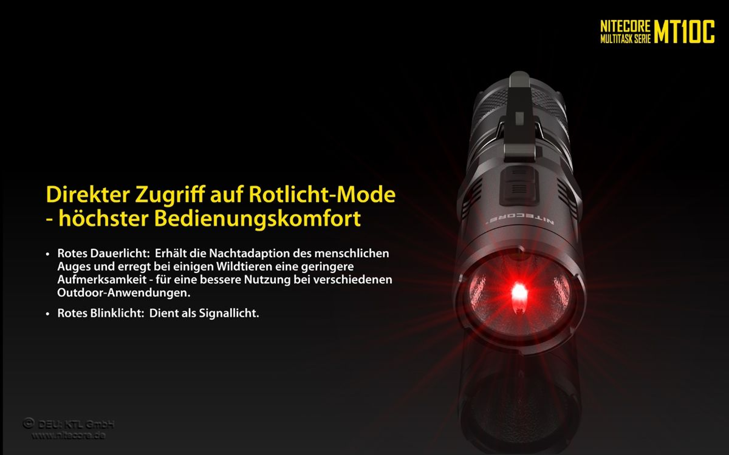 Nitecore Taschenlampe MT10C - 480 Lumen