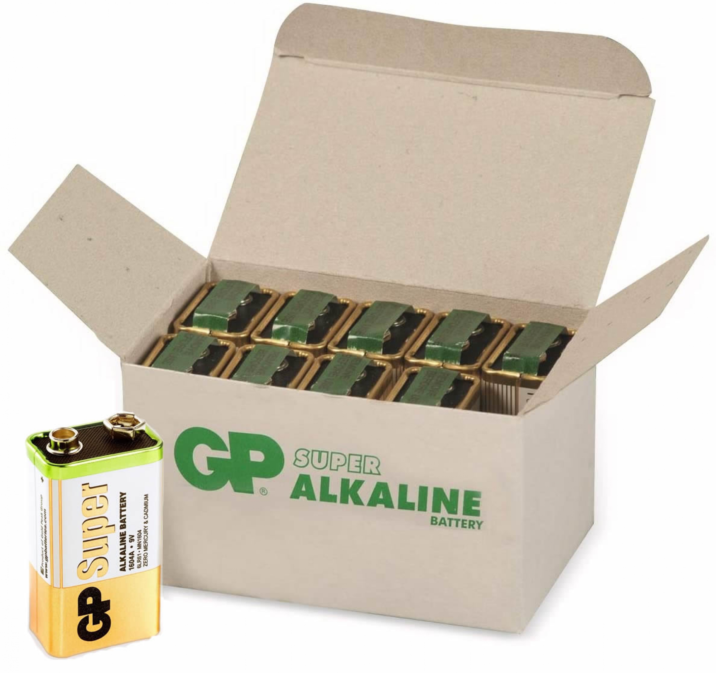 GP Super Alkaline 9V-6LR61-6LF22  in 10er Box