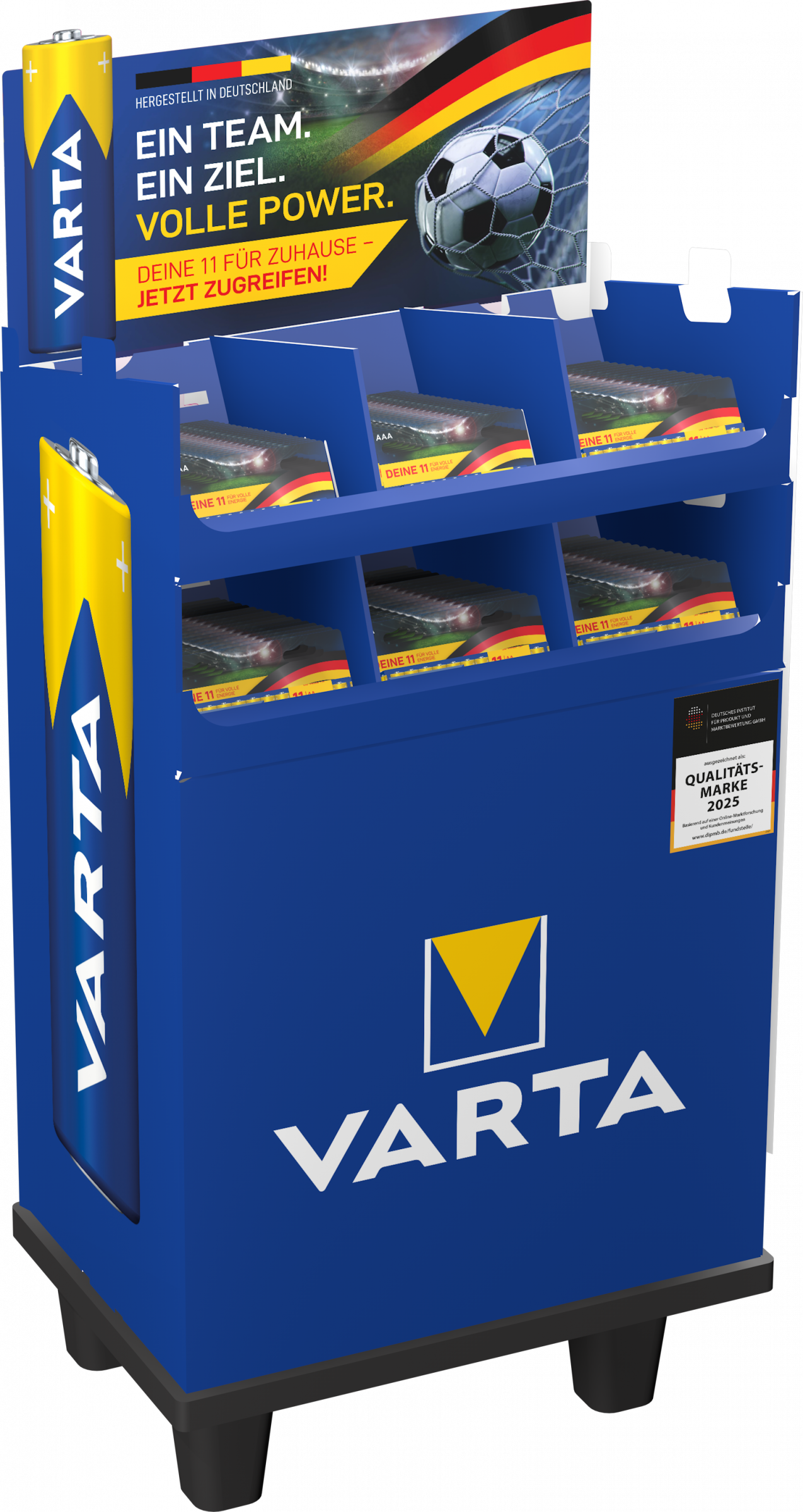 Varta Bodenaufsteller/Display bestückt mit 68x LLP 4906 & 44x LLP 4903