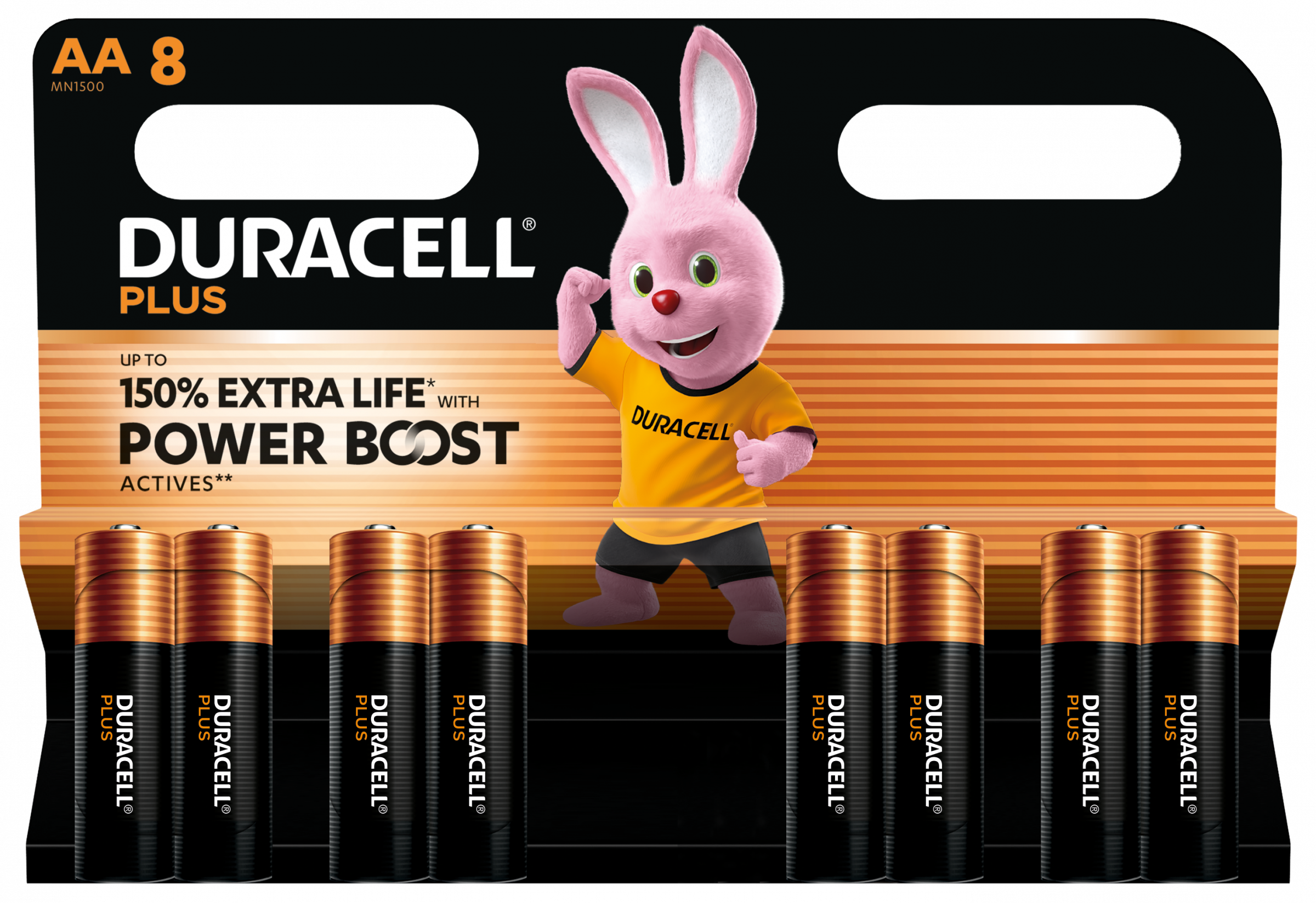 Duracell Plus Power Boost LR6 AA Mignon MN1500 - 8er Blister