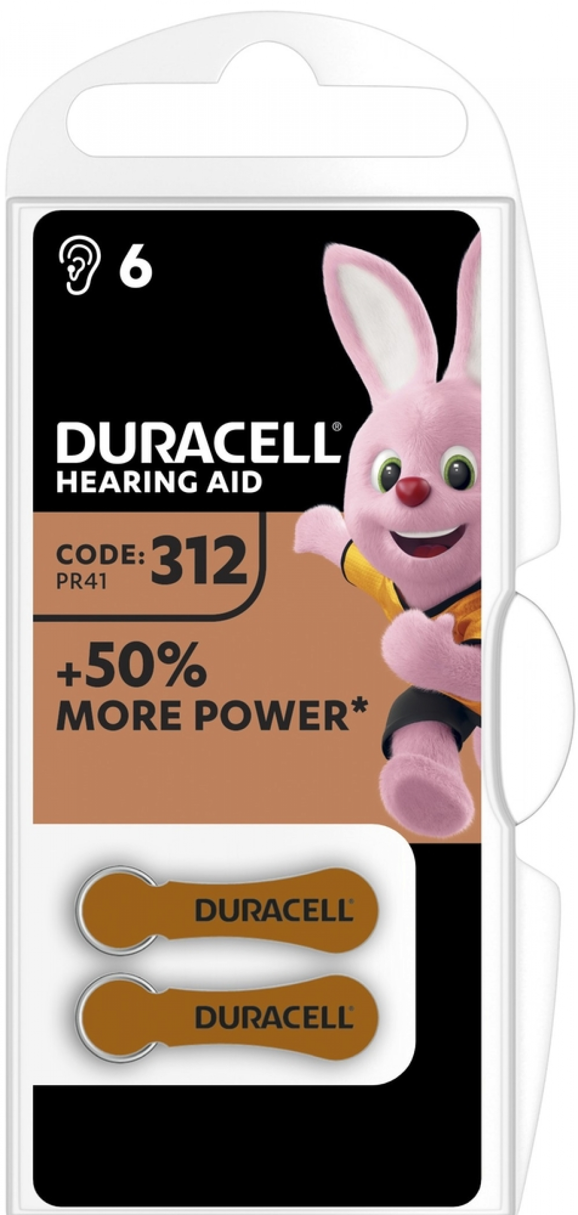 Duracell Hörgerätebatterie easytab 312 - 6er Blister