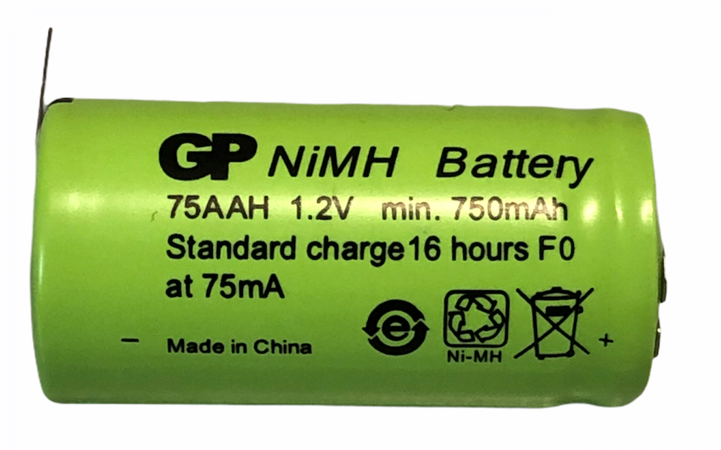 4 Pieces GP gp75aah Battery 2/3aa Mignon NiMH Battery 1,2v 750mah