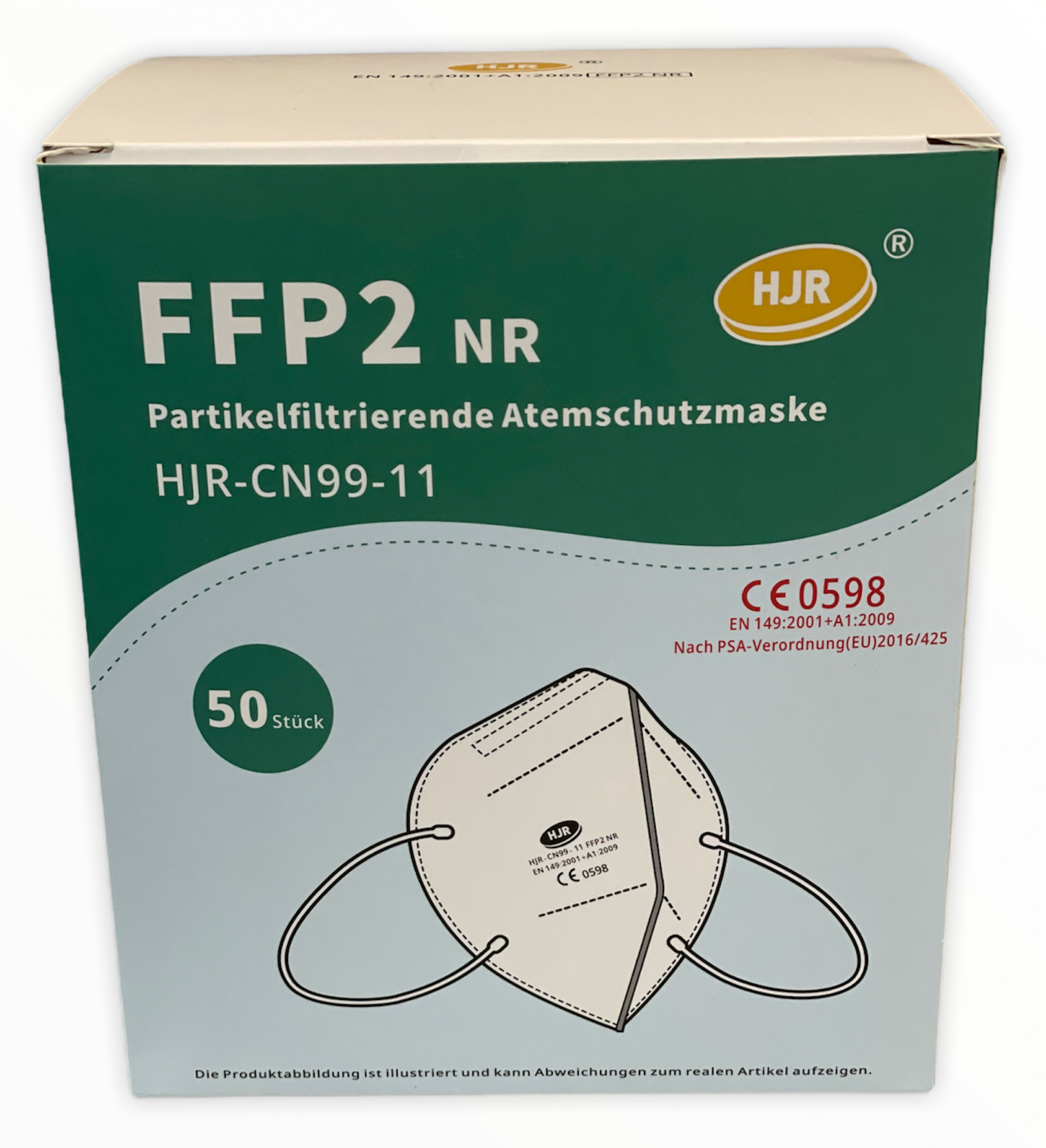 50er Sparbox HJR FFP2 NR Partikel Atemschutzgerät EN149:2001 + A1:2009