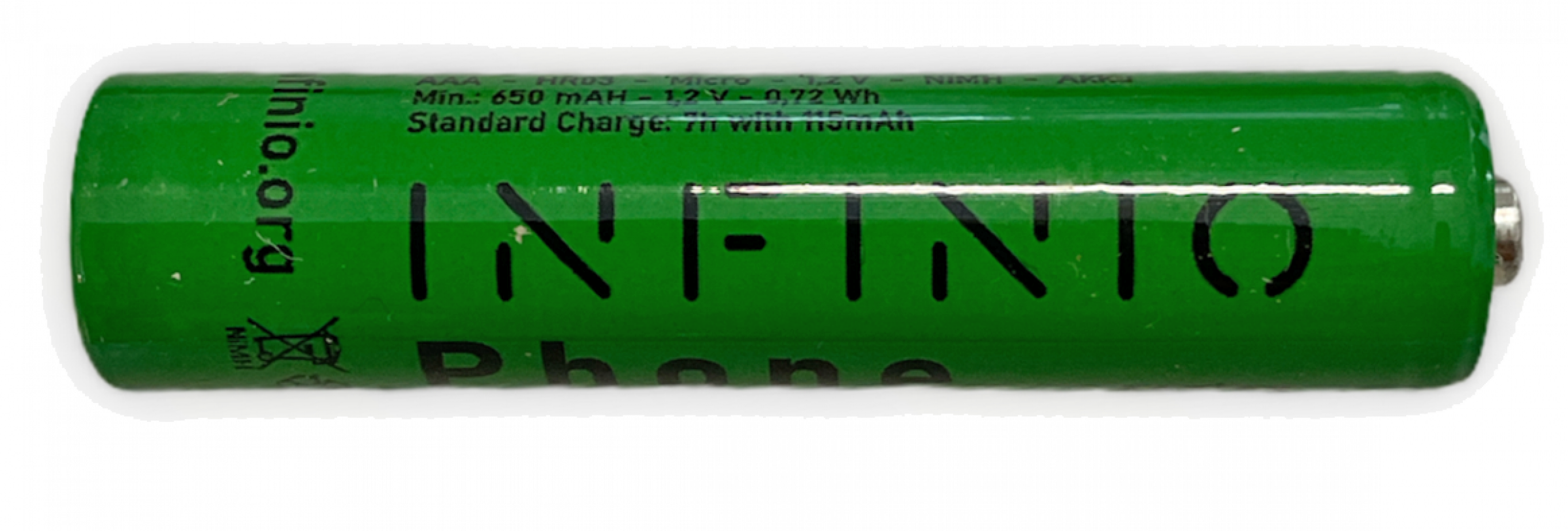 Infinio Pro Series Phone Akku NiMH AAA 1,2V 650 mAh LSD Green - 4er Box