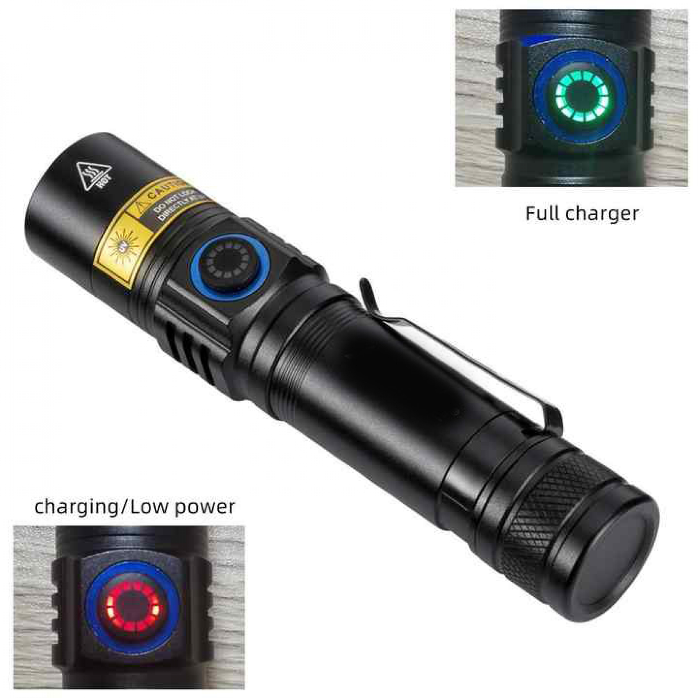 Infinio SLIM UV-38 LED 5W UV Taschenlampe inkl. 18650 Li-Ion Akku 2Ah