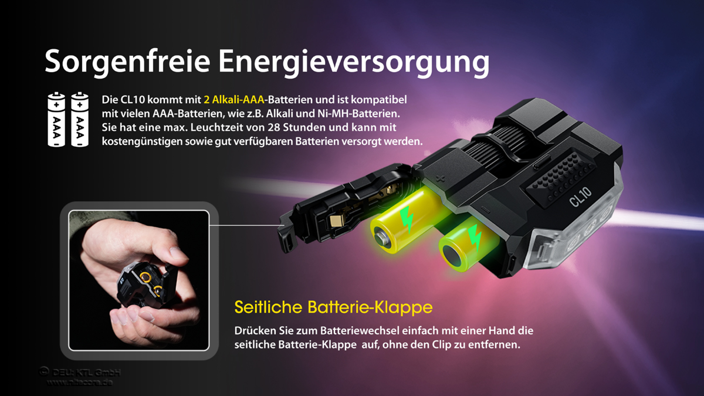 Nitecore Clipleuchte CL10 inkl. Batterien